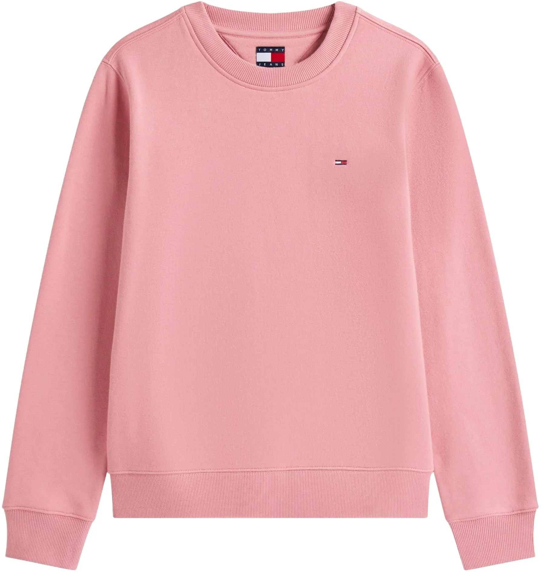 Tommy Jeans Tjw Reg S Flag Crew DW0DW19959 Felpa Pullover Donna Rosa Tahiti Berry XXS - immagine 5