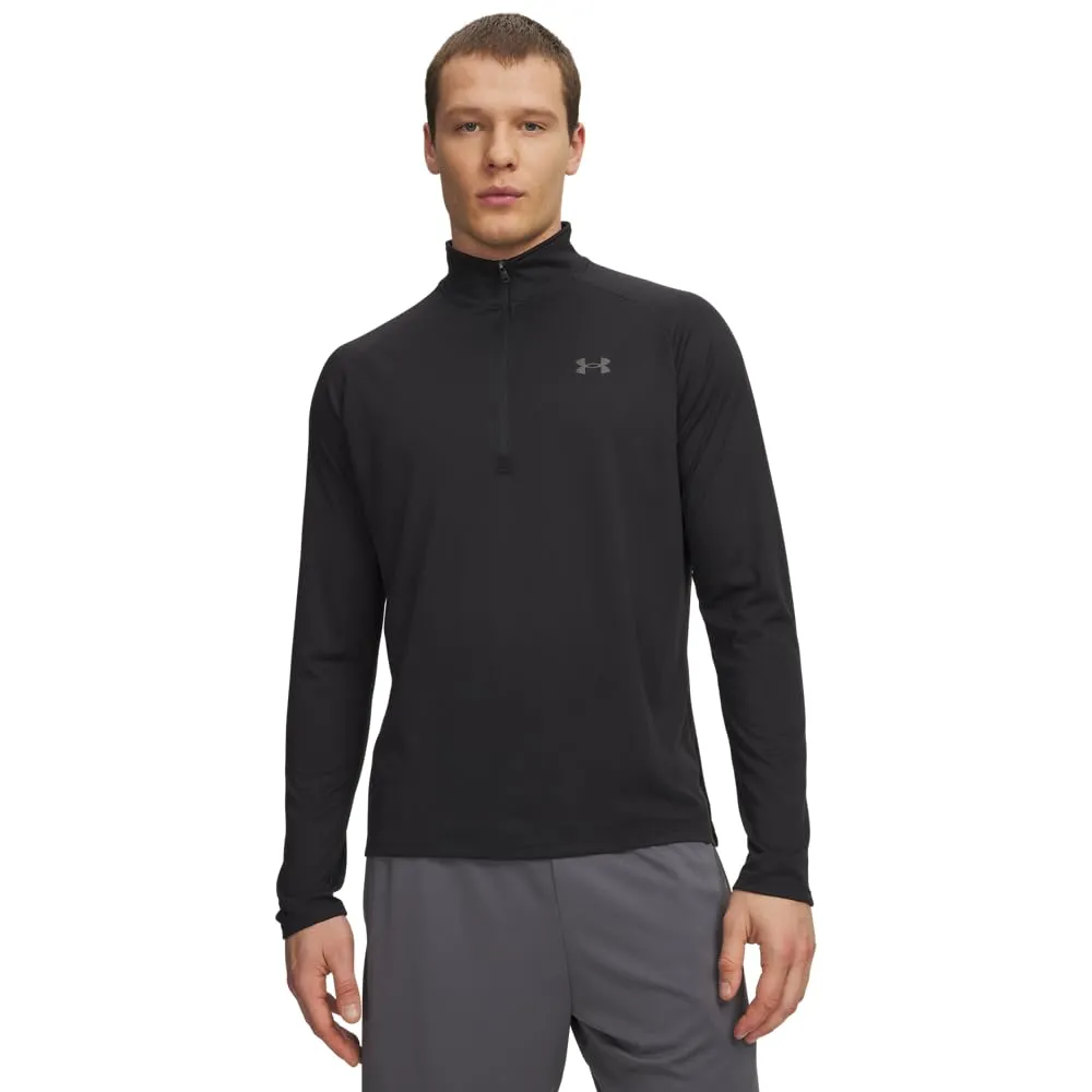 Under Armour Tech 2.0 1/2 Zip Uomo, Nero/Bianco, 3XL - immagine 1