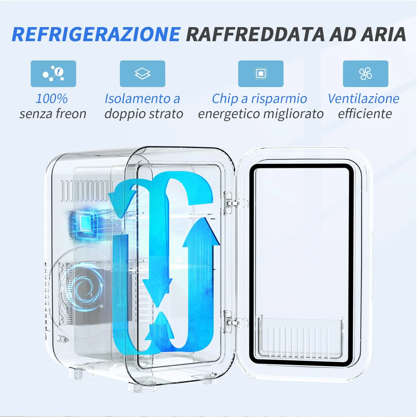 YASHE Mini Frigo Termoelettrico 6 Litri AC/DC, Viola - immagine 7
