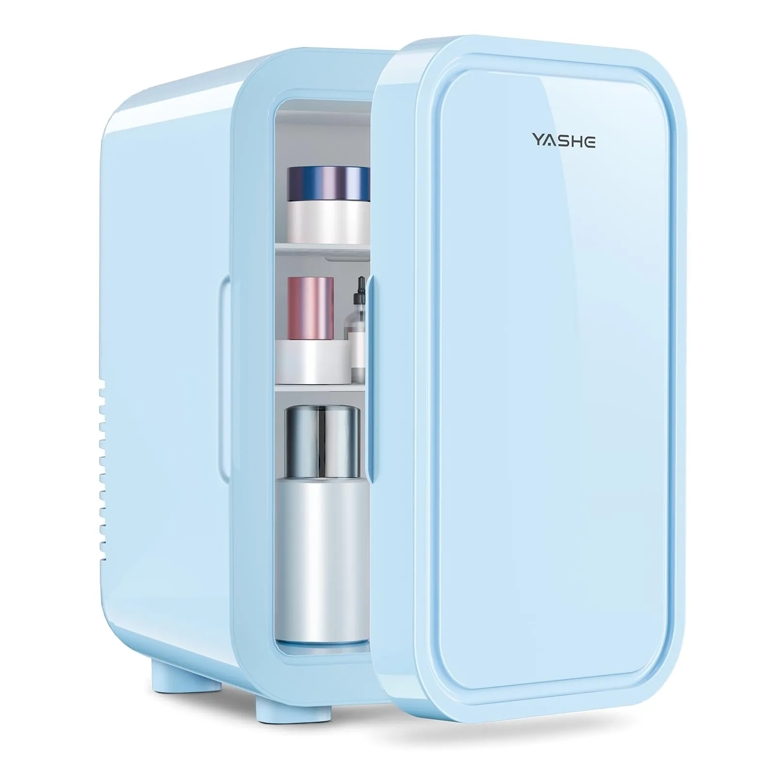 YASHE Mini Frigo Termoelettrico 6 Litri, 220-240V AC/DC, Blu - immagine 1