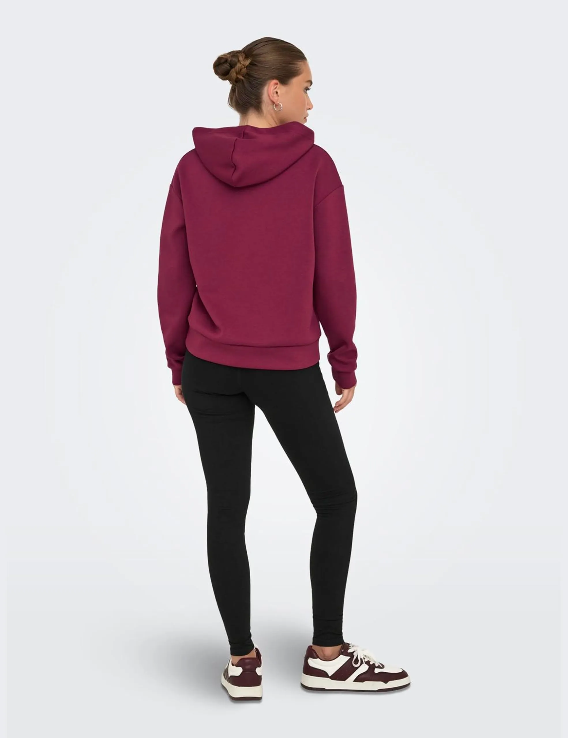 ONLY Onplounge Life Hooded Long Sleeve Sweatshirt - Rhododendron, L - immagine 3