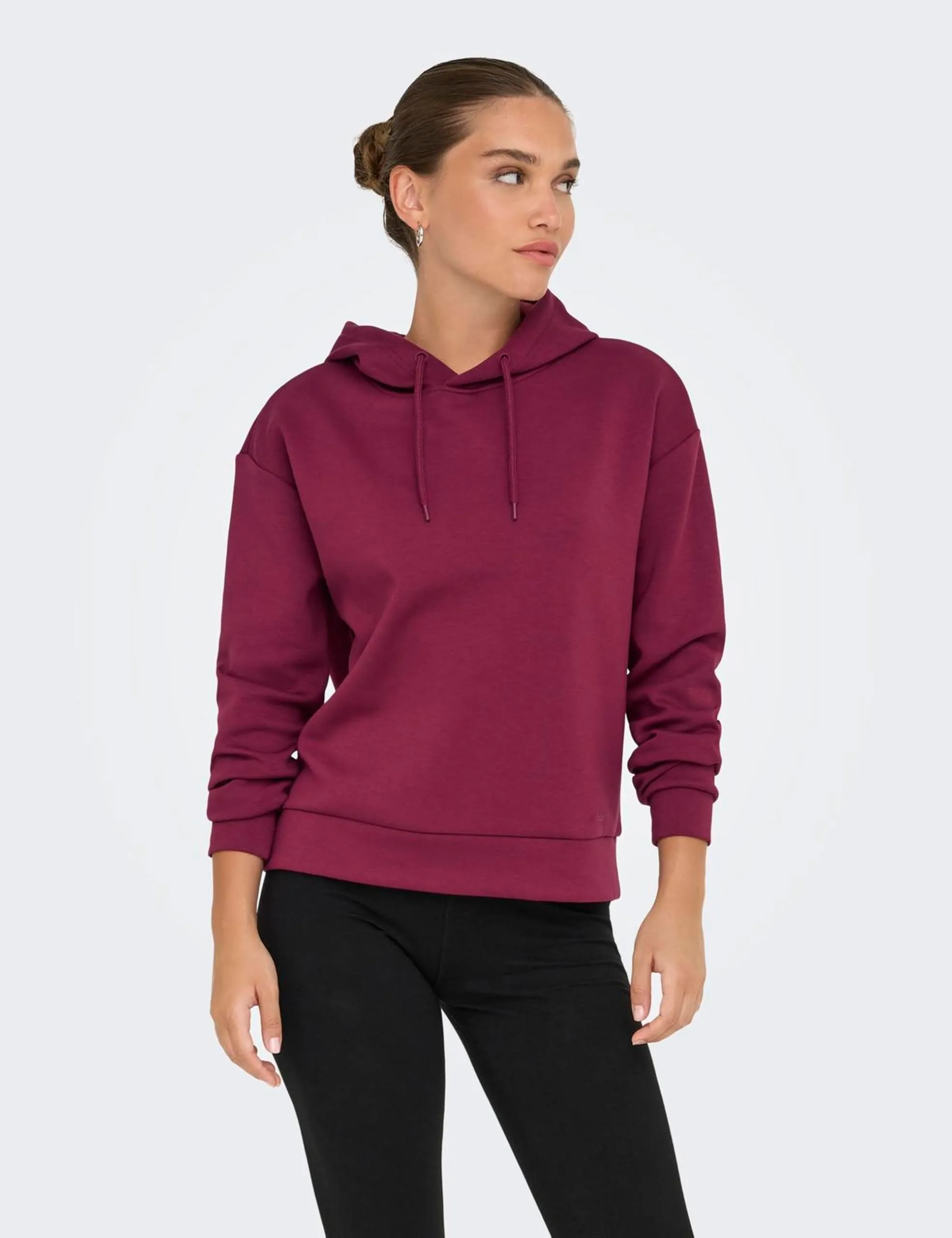 ONLY Onplounge Life Hooded Long Sleeve Sweatshirt, Rhododendron, M - immagine 2