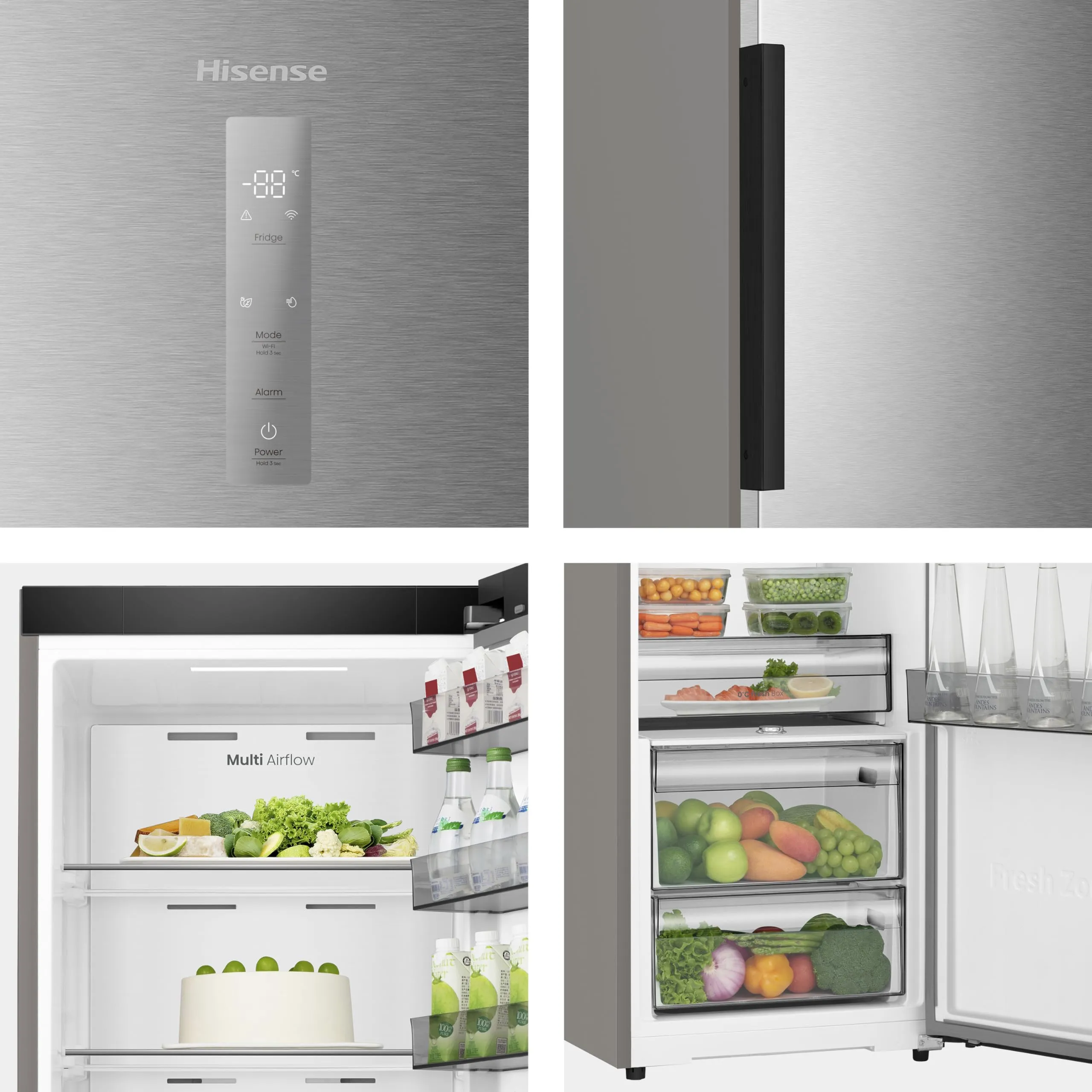 Hisense RL3K370SEIE Frigorifero Monoporta 372 Litri, Total No Frost, Wi-Fi, Classe E, Inox - immagine 9