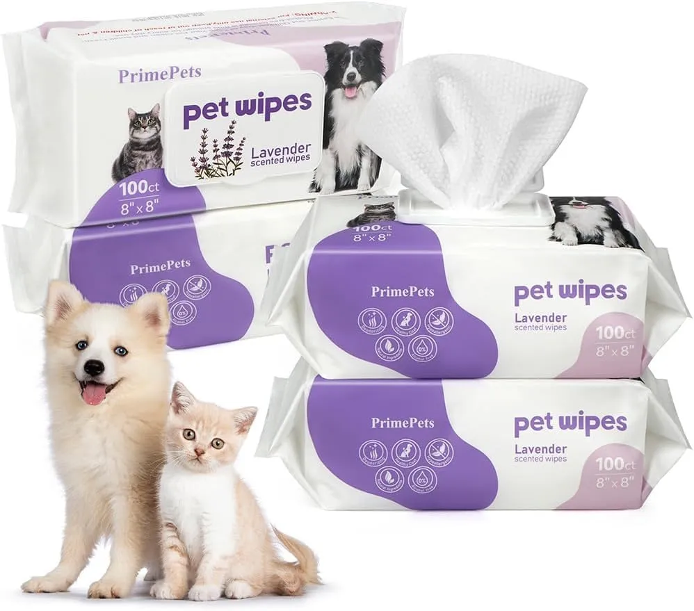 PrimePets Salviette Cane alla Lavanda, 400 Pezzi - immagine 1