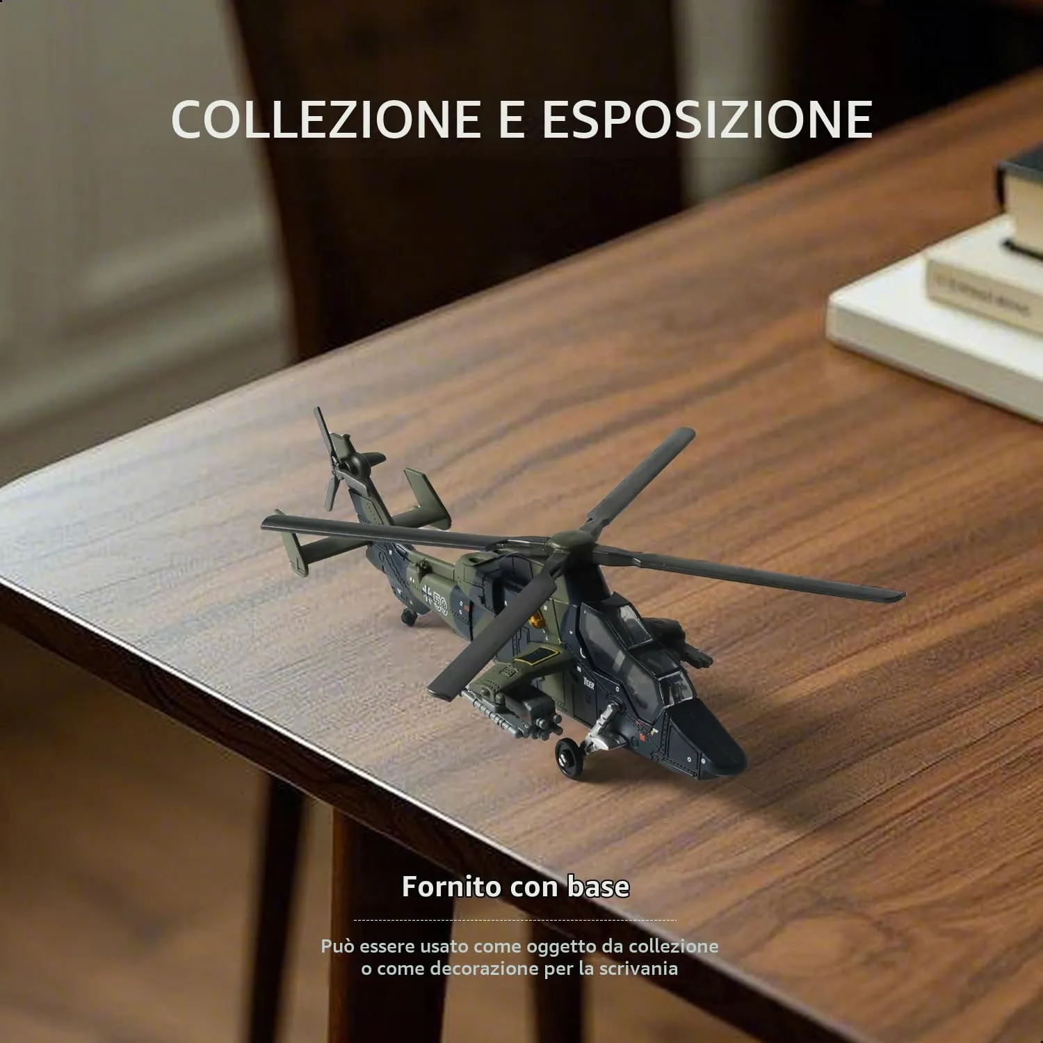 SEBUNAS EC-665 Military Helicopter Model Kit 1:72 Scale, 24 Pieces - immagine 5