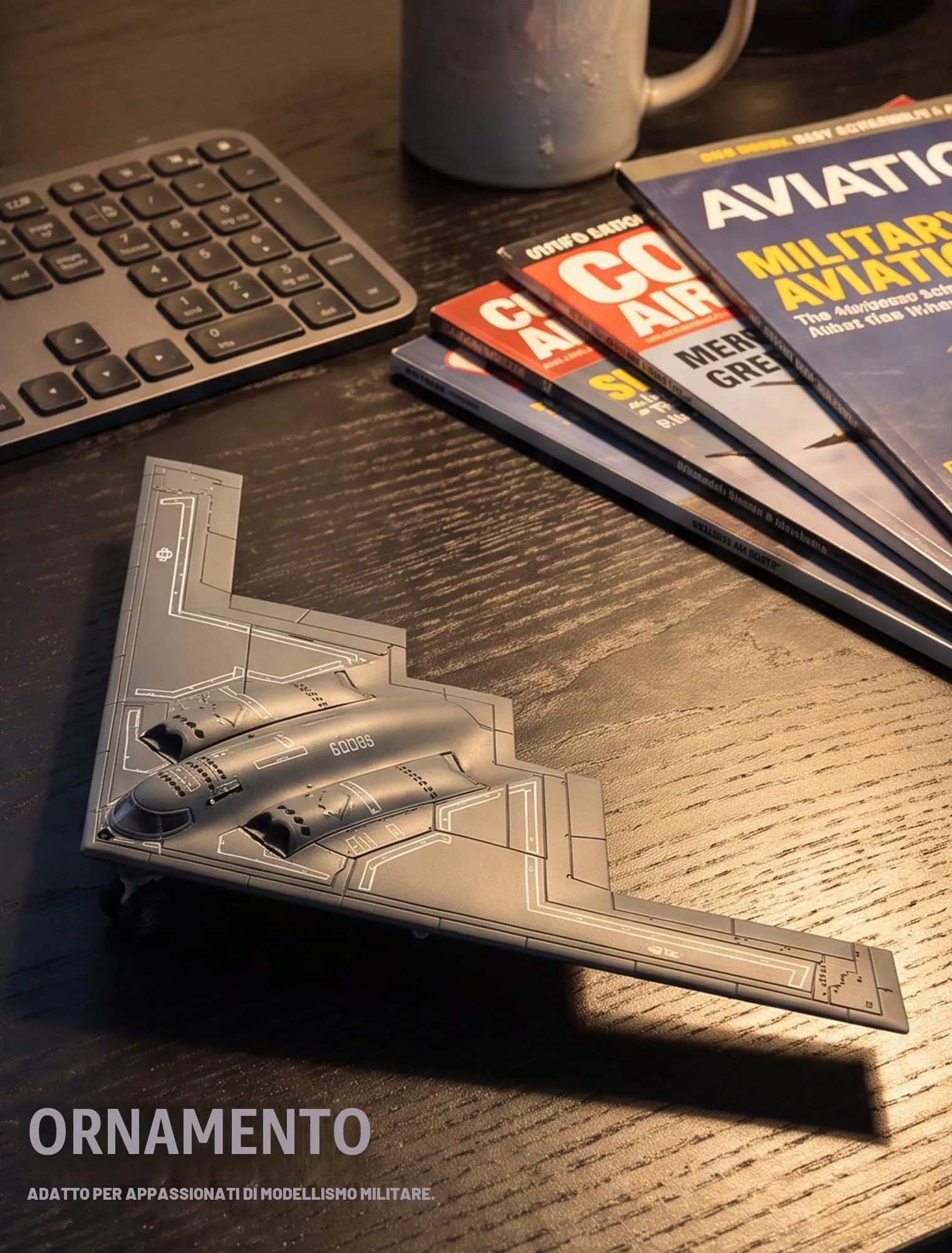 SEBUNAS 1/200 B-2 Spirit USAF Stealth Bomber Plastic Model Kit (20 Pieces) - immagine 5