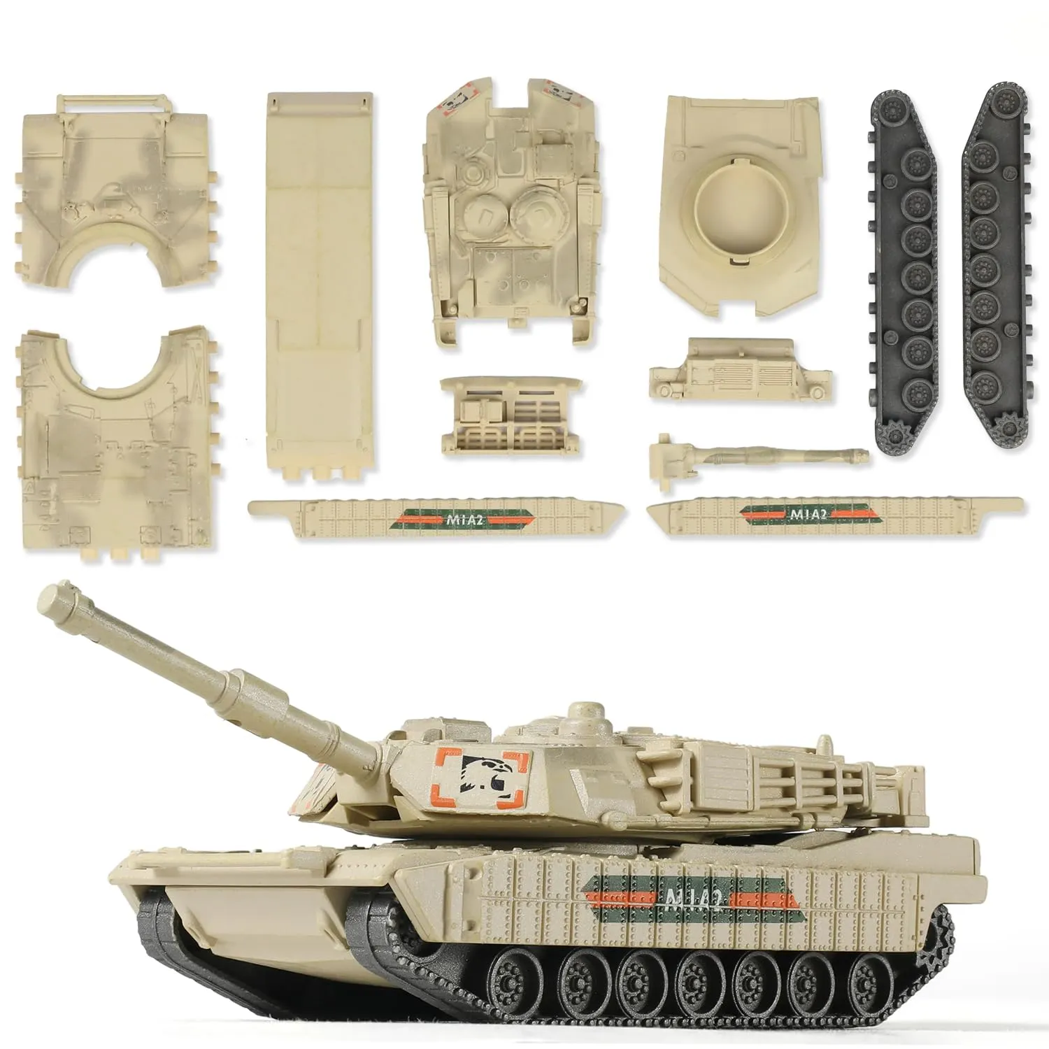 SEBUNAS 1/72 Quick Build M1A2 American Main Battle Tank Model Kit - immagine 1