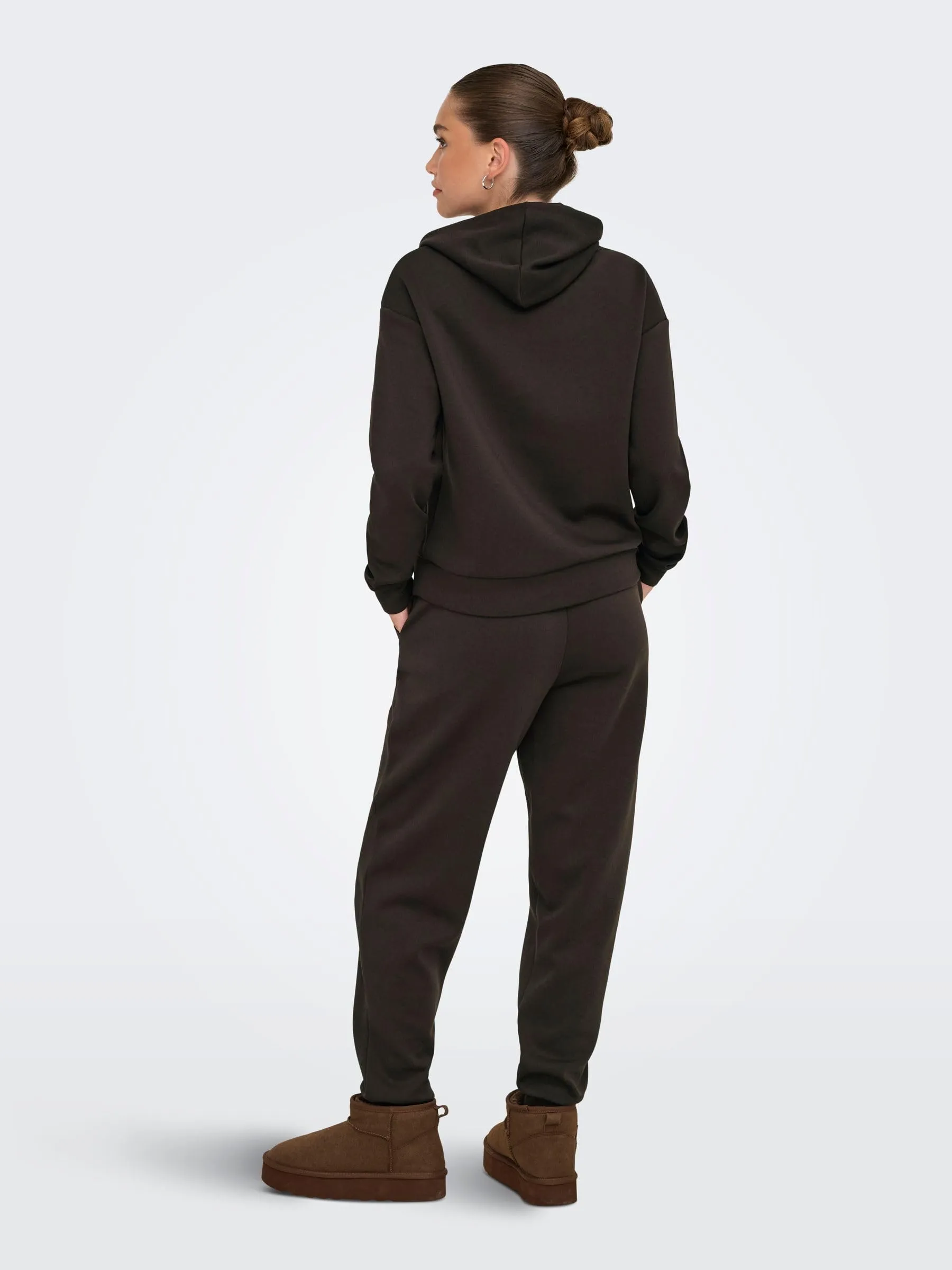 ONLY Onplounge Life Hood LS Sweatshirt, Torta al Cioccolato, M - immagine 4
