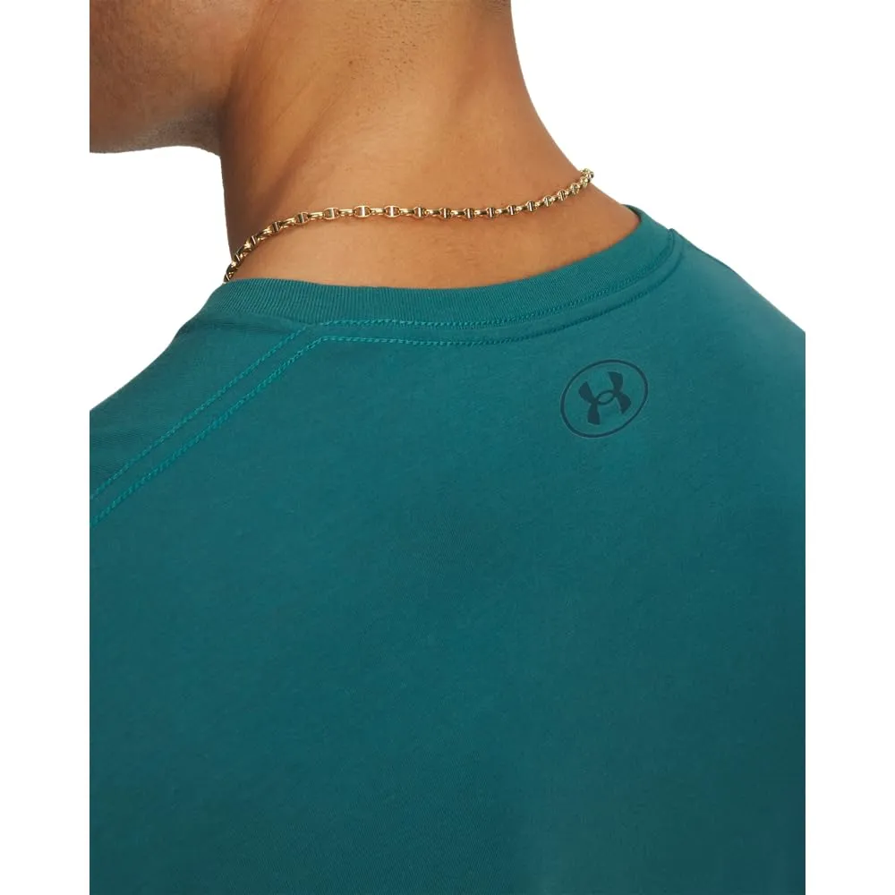 Under Armour Men's Left Chest Logo T-Shirt - Rack Green/Arden Green - M - immagine 3