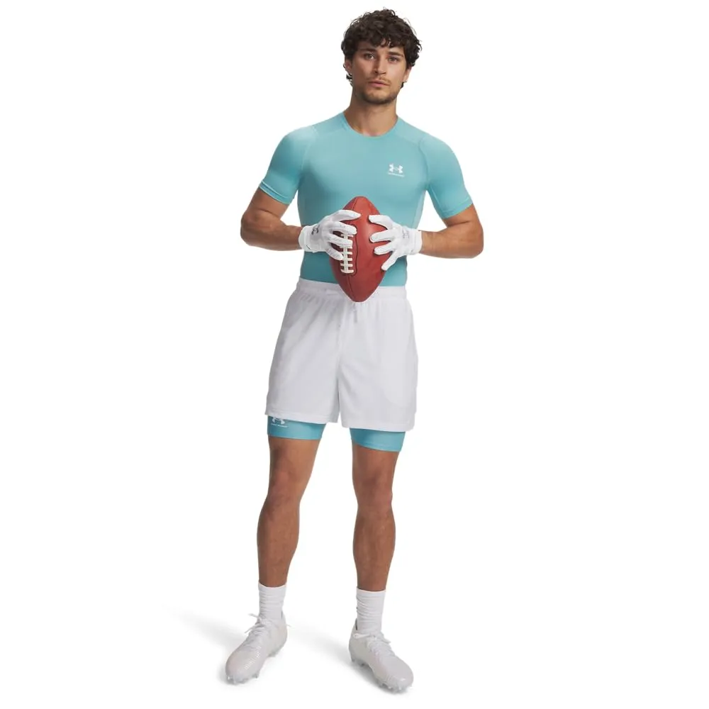 Under Armour HeatGear Pantaloncini da uomo, Blue Haze/Bianco, 3XL - immagine 3