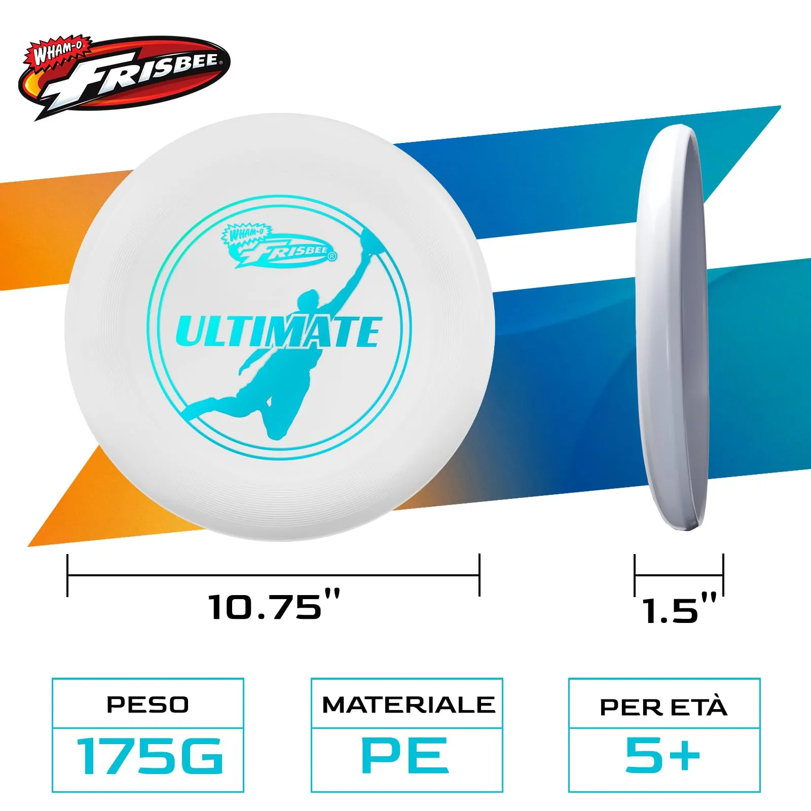 Wham-O Frisbee Disco Volante Ultimate 175g 27.31cm - 2 Pack - immagine 2