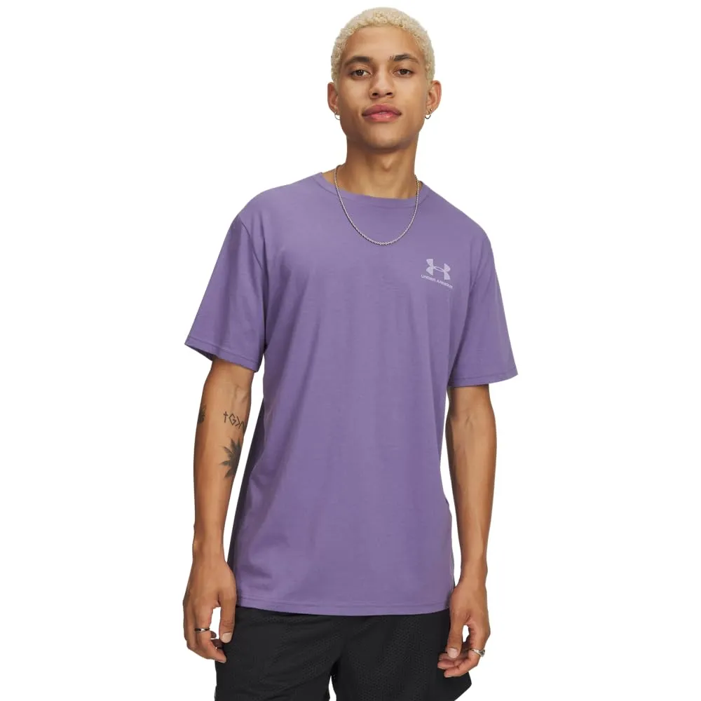 Under Armour Men's Left Chest Logo T-Shirt - Purple Luxe/White - S - immagine 1