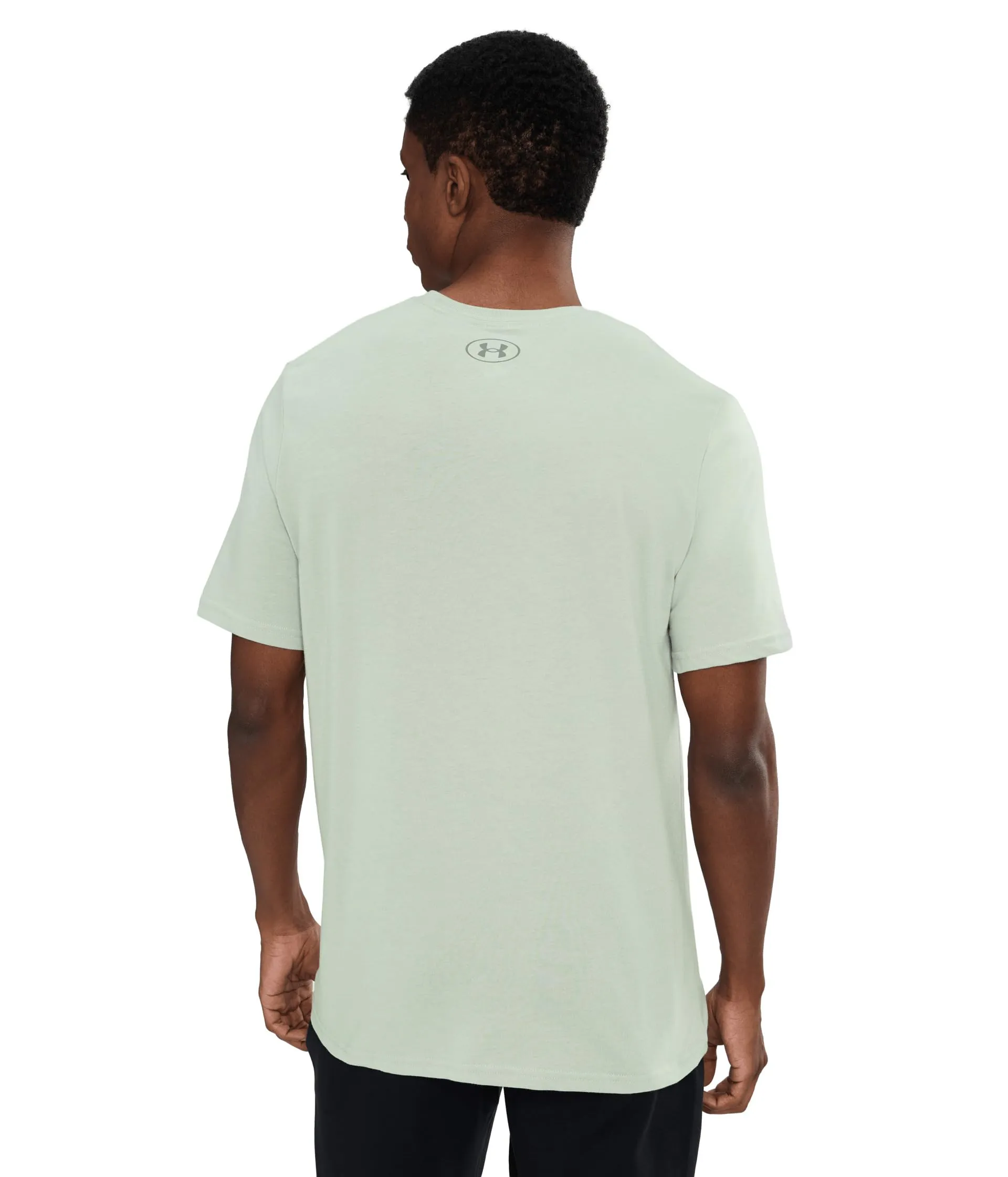 Under Armour Men's Left Chest Logo T-Shirt - Titanium/Clay Green - XXL - immagine 4