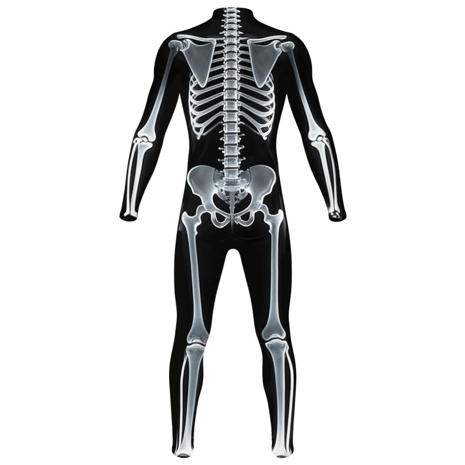 Vhersily Tuta da Donna Scheletro di Halloween Leggings Slim Fit Costume Cosplay Stampa 3D - immagine 4
