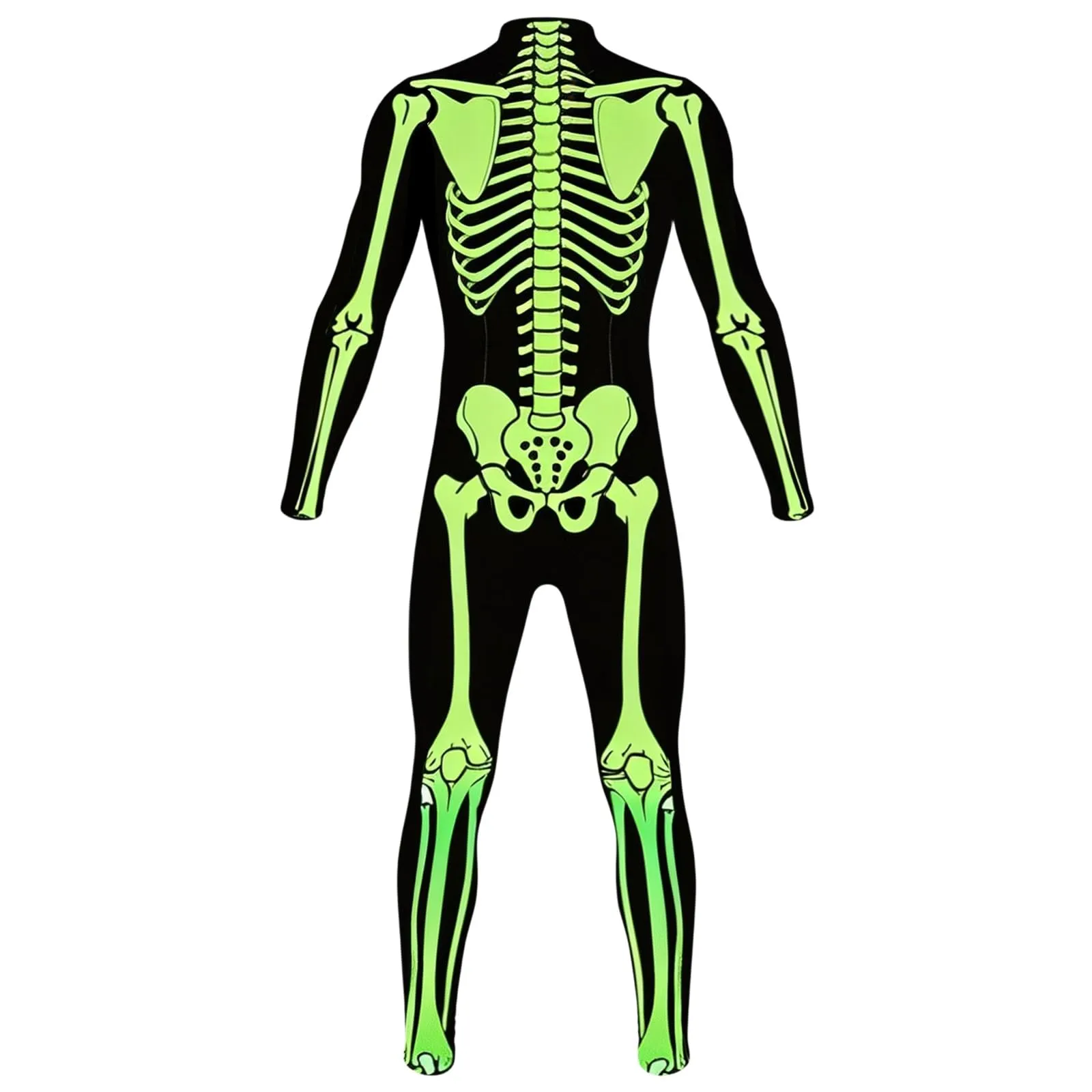 Vhersily Tuta da Donna Scheletro di Halloween Leggings Slim Fit Costume Cosplay Stampa 3D - immagine 4
