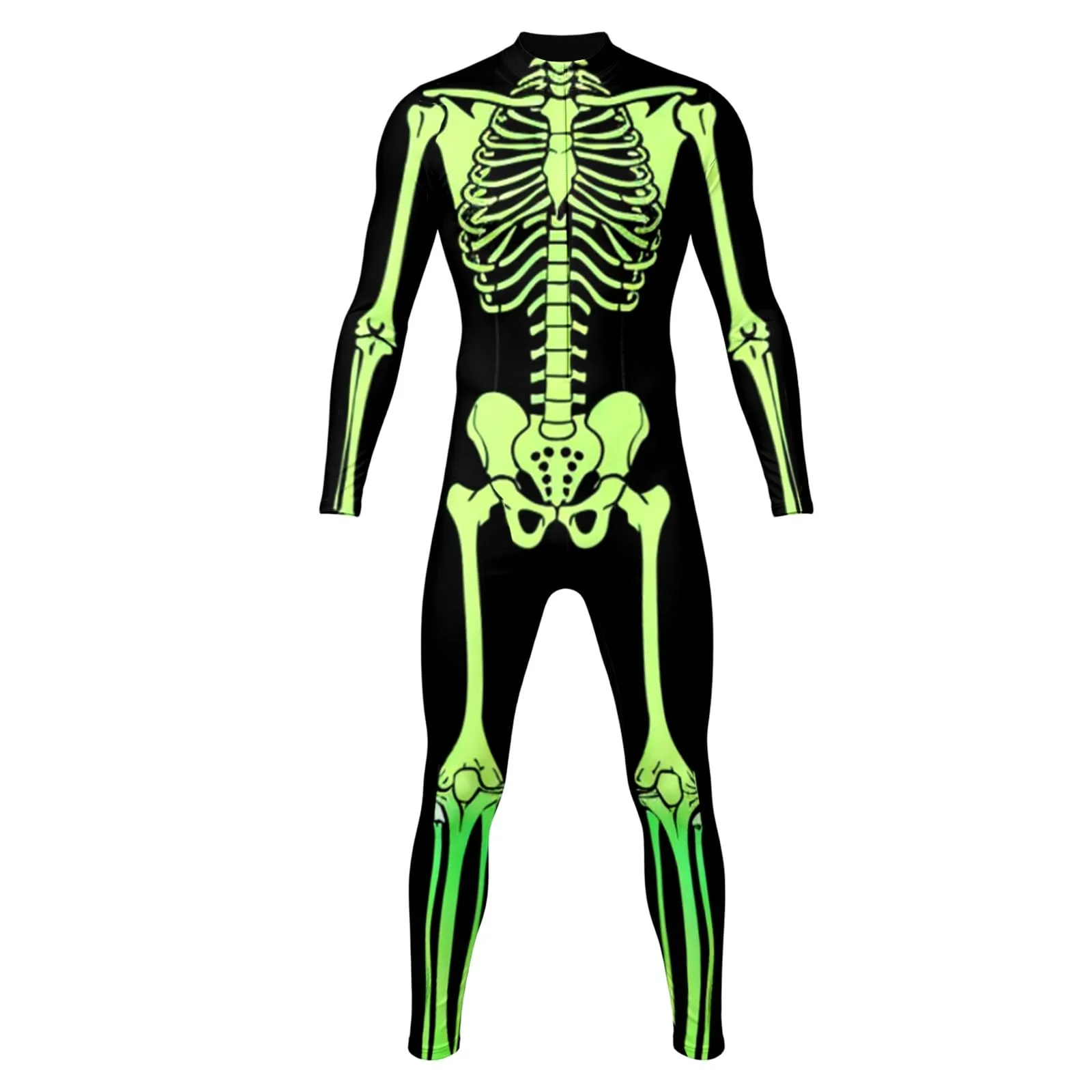 Vhersily Tuta da Donna Scheletro di Halloween Leggings Slim Fit Costume Cosplay Stampa 3D - immagine 5
