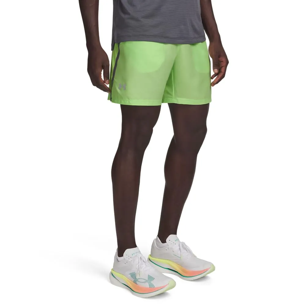 Under Armour Men's Launch 7'' Shorts - Lime/Castlerock/Reflective - M - immagine 1
