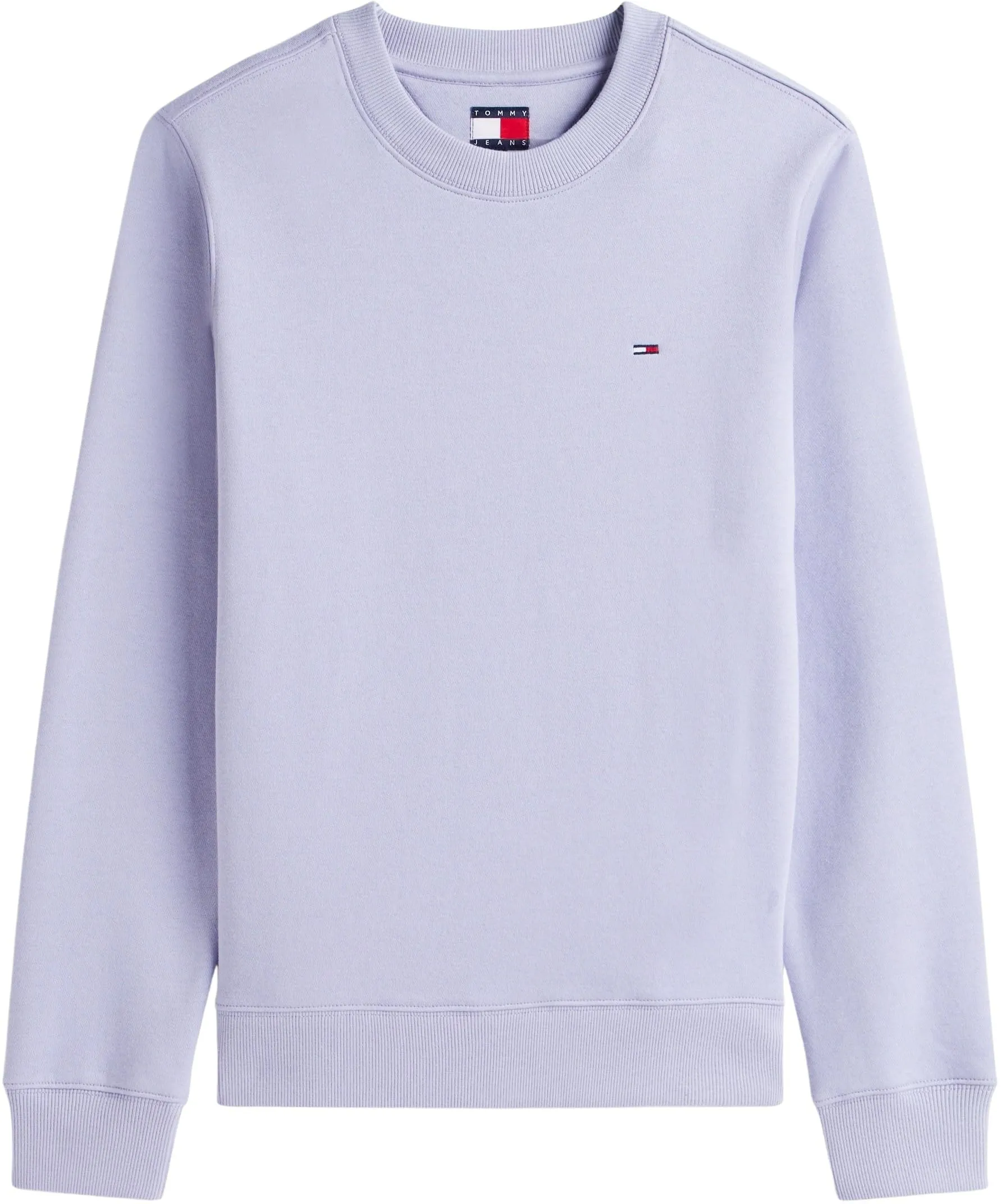 Tommy Jeans Tjw Reg S Flag Crew DW0DW19959 Felpa Pullover Donna Blu Periwinkle Dusk L - immagine 6