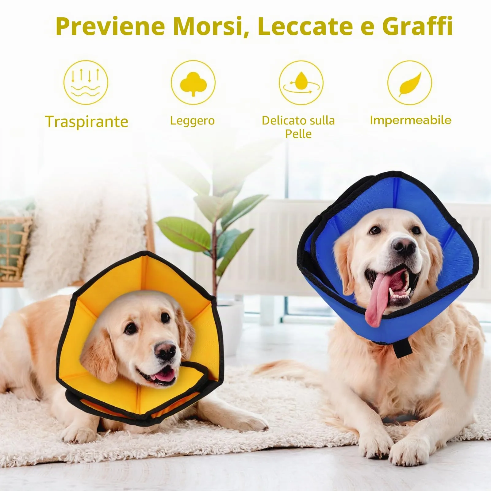 PUZAUKAL Collare Elisabettiano Morbido per Cani, Taglia M - immagine 5