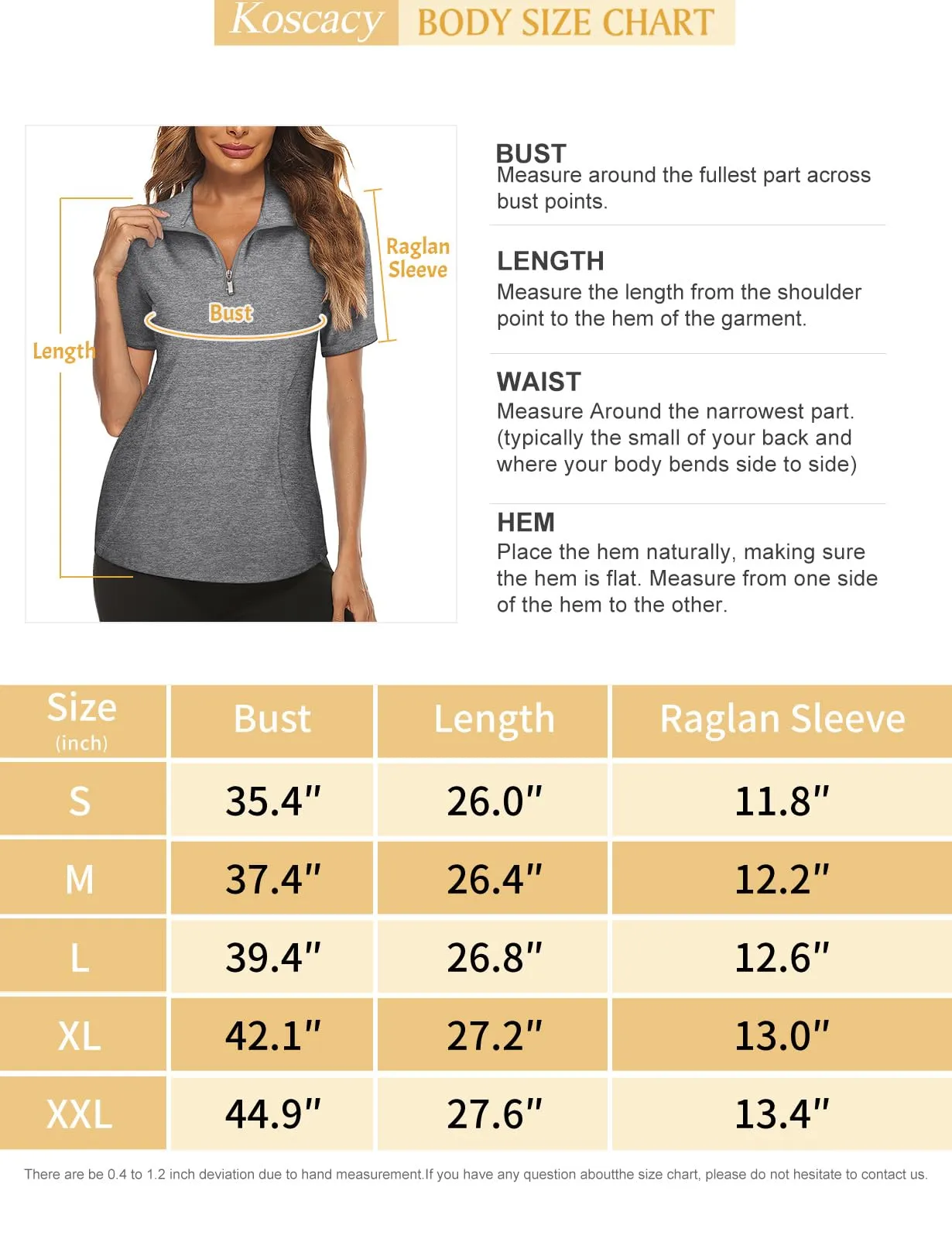 Koscacy Polo da Donna Senza Maniche per Golf e Tennis con Cerniera, Grigio, M - immagine 6