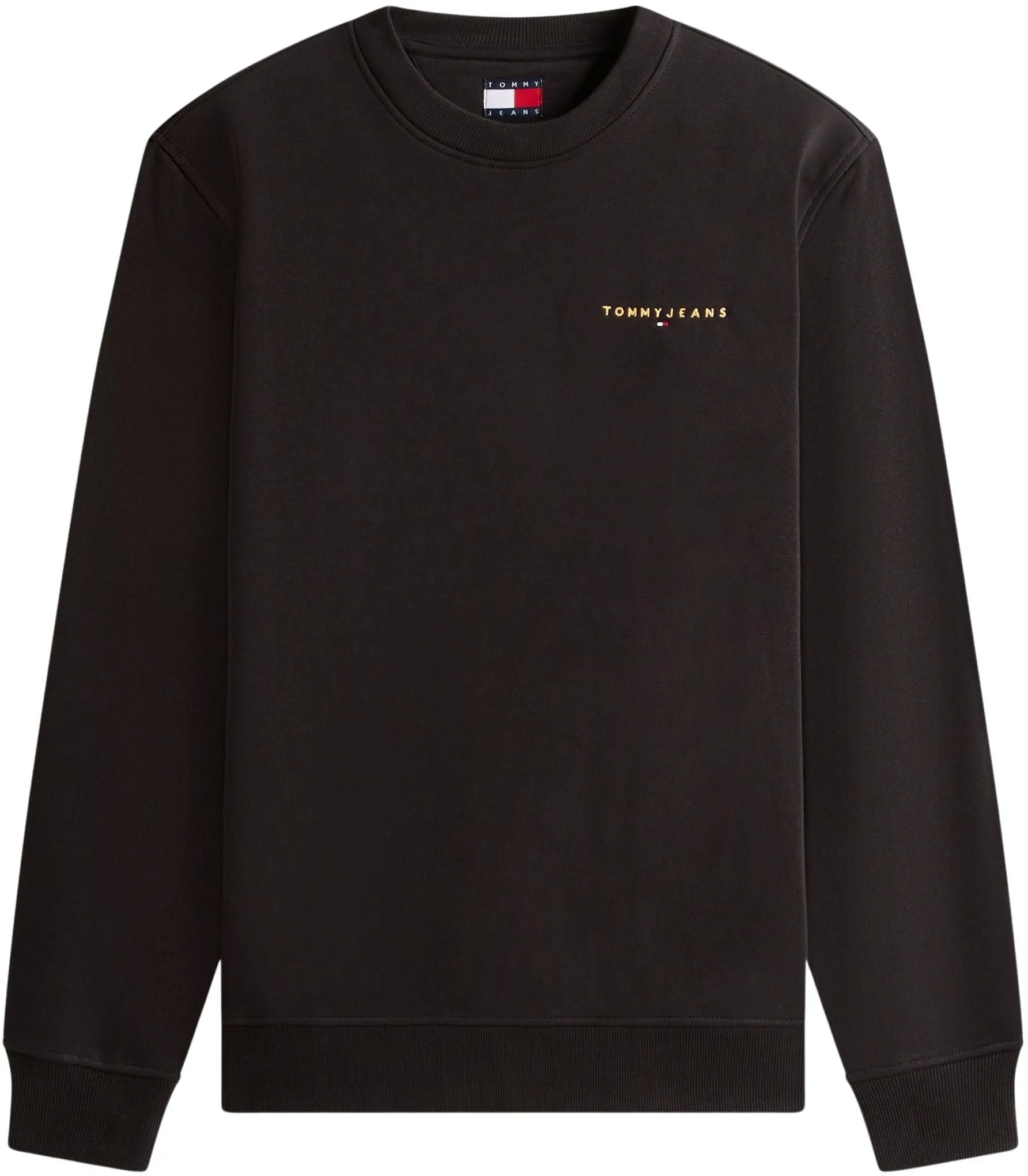 Tommy Jeans Felpa Linear Scollo Rotondo, Nero (Black/Faded Sun Kiss), XL - immagine 6