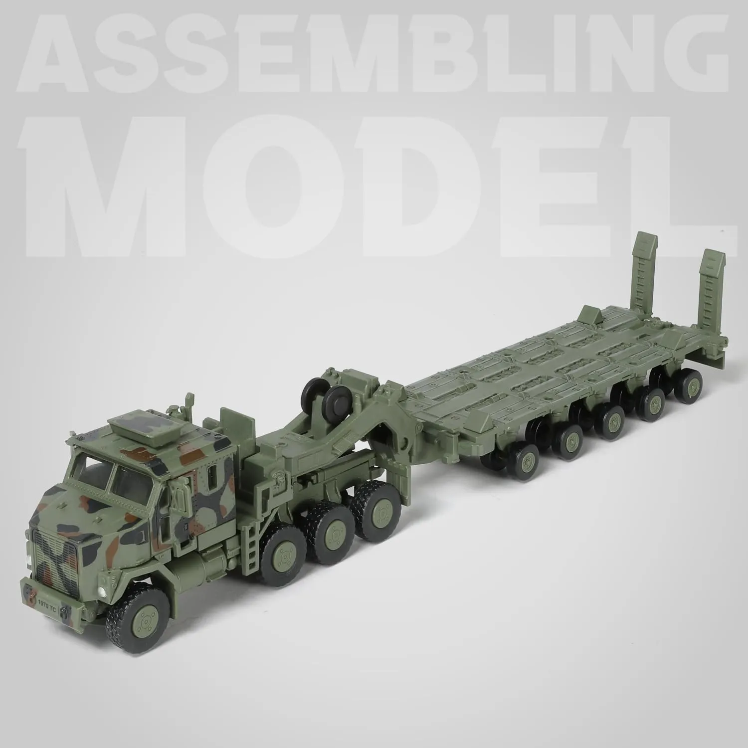 SEBUNAS OshKosh M1070 Trasportatore di Equipaggiamenti Pesanti Kit Modello in Plastica Scala 1/72, Verde - immagine 3