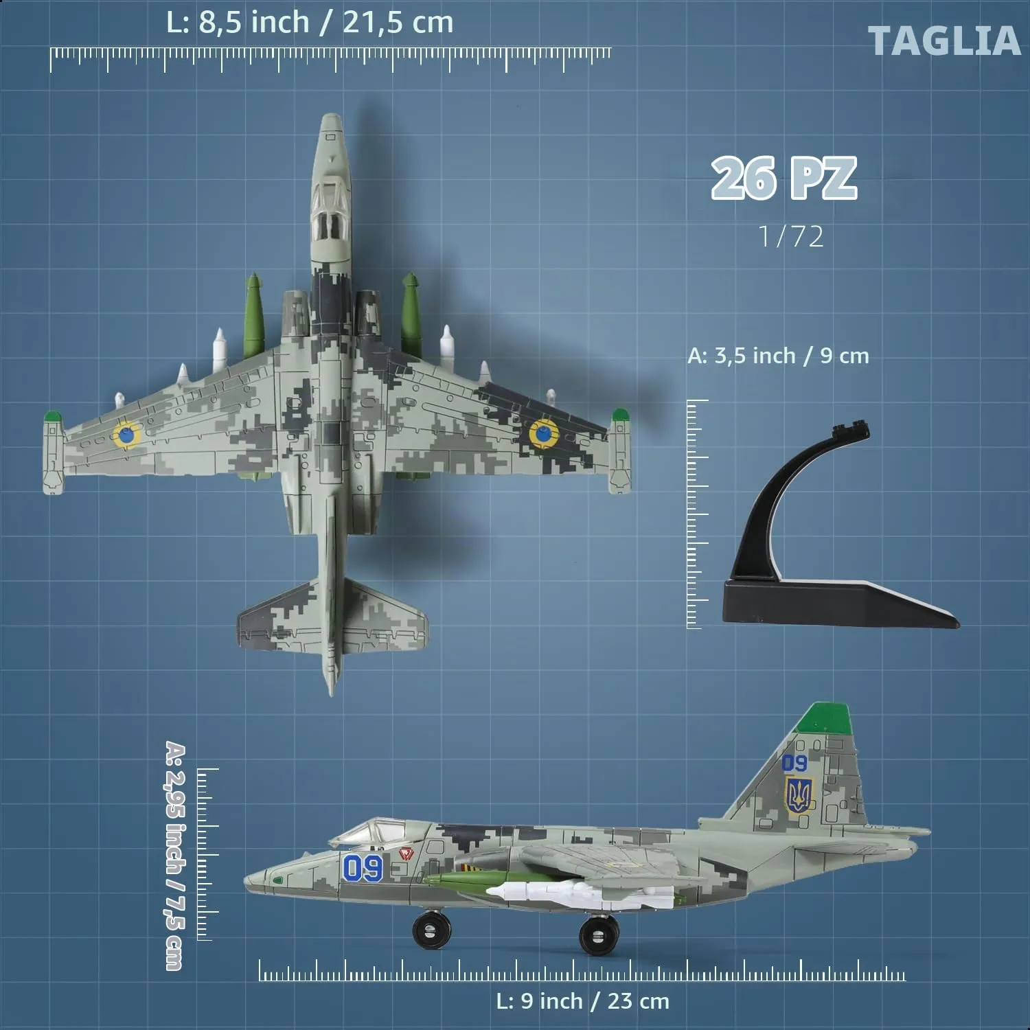 SEBUNAS SU-25 Frogfoot 1:72 Plastic Model Kit - immagine 2