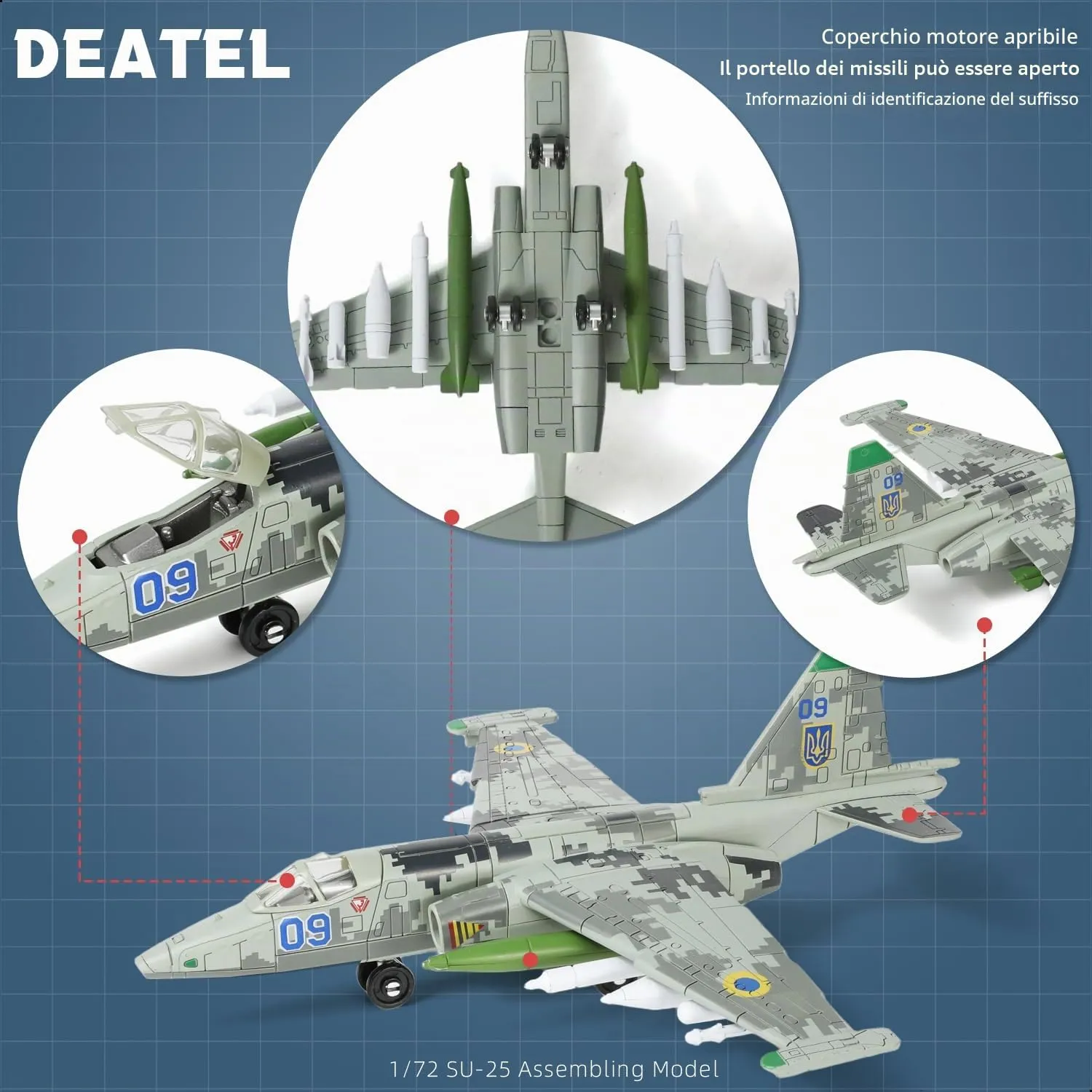 SEBUNAS SU-25 Frogfoot 1:72 Plastic Model Kit - immagine 3