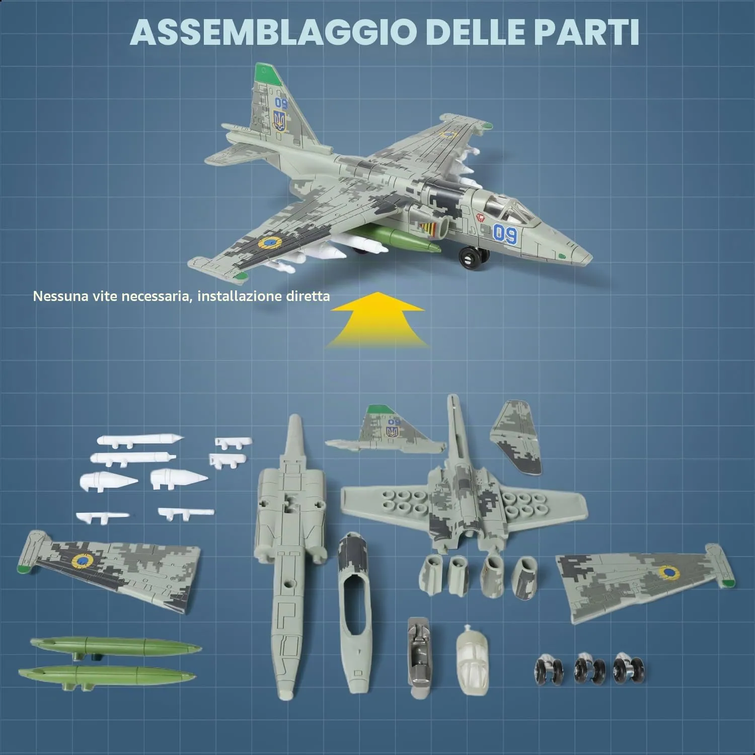 SEBUNAS SU-25 Frogfoot 1:72 Plastic Model Kit - immagine 4