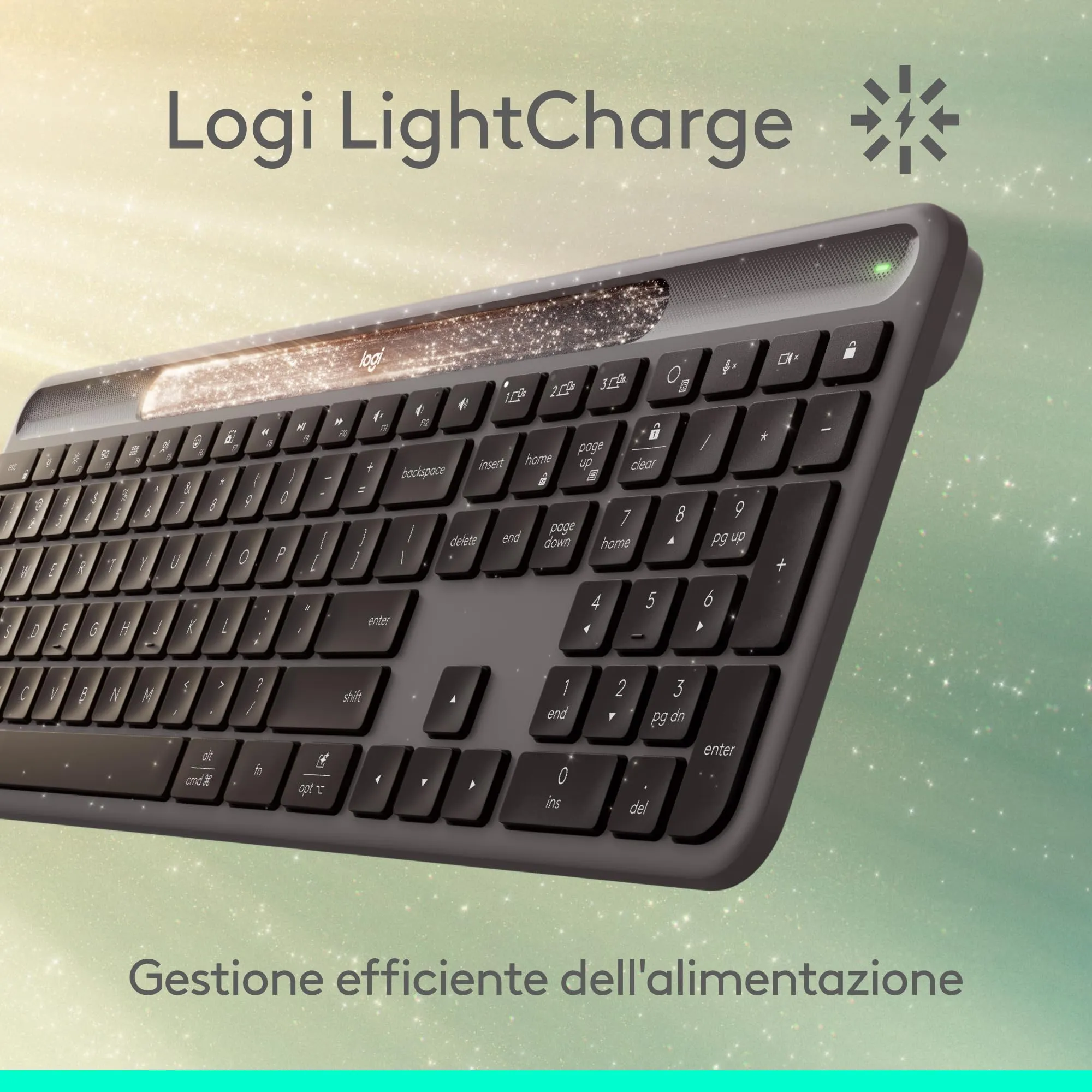 Logitech Signature Slim Solar+ K980 Wireless Keyboard - ITA QWERTY - immagine 3