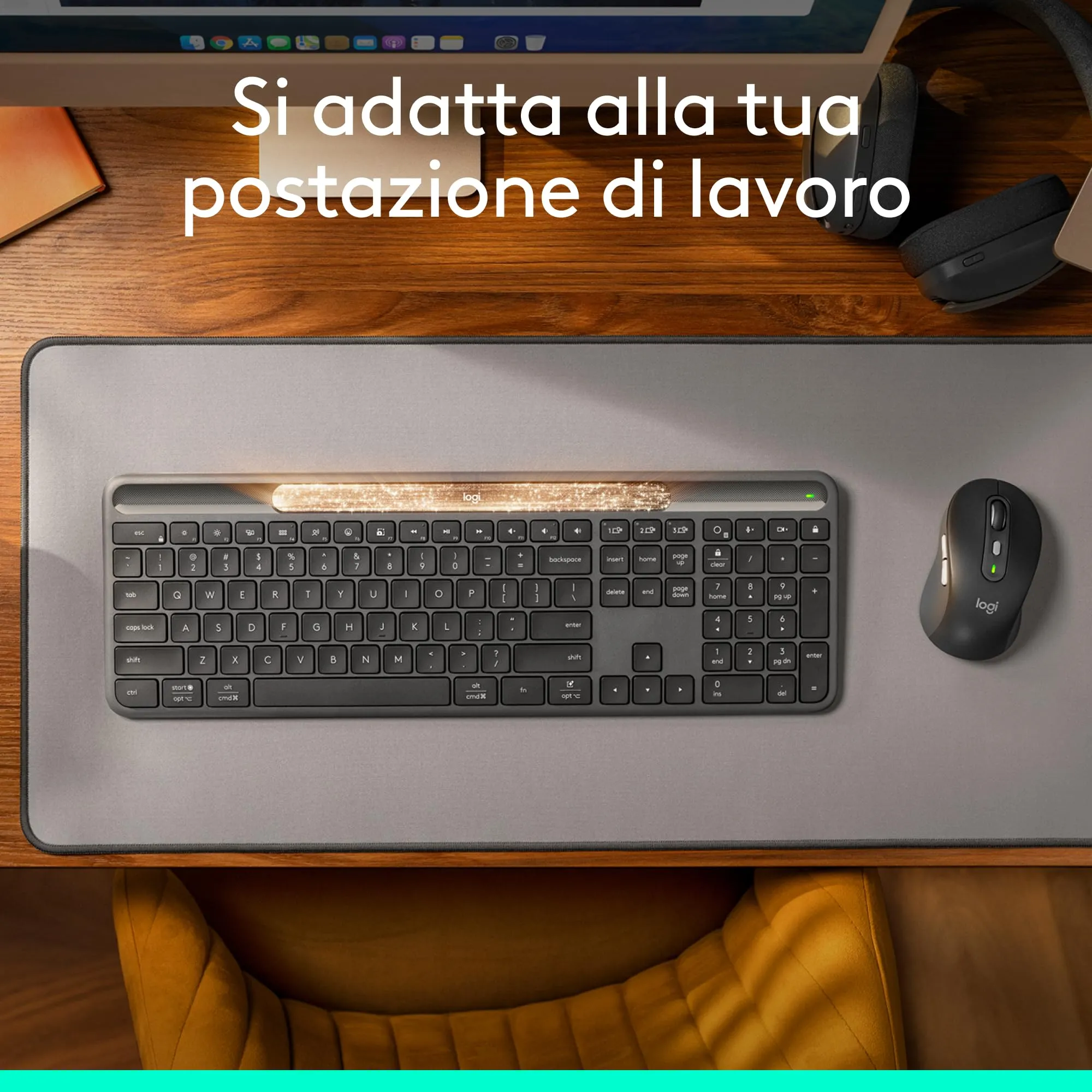 Logitech Signature Slim Solar+ K980 Wireless Keyboard - ITA QWERTY - immagine 8