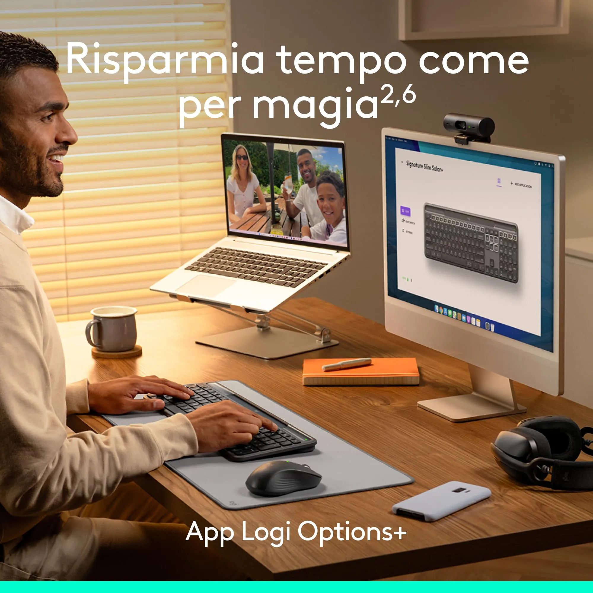 Logitech Signature Slim Solar+ K980 Wireless Keyboard - ITA QWERTY - immagine 9