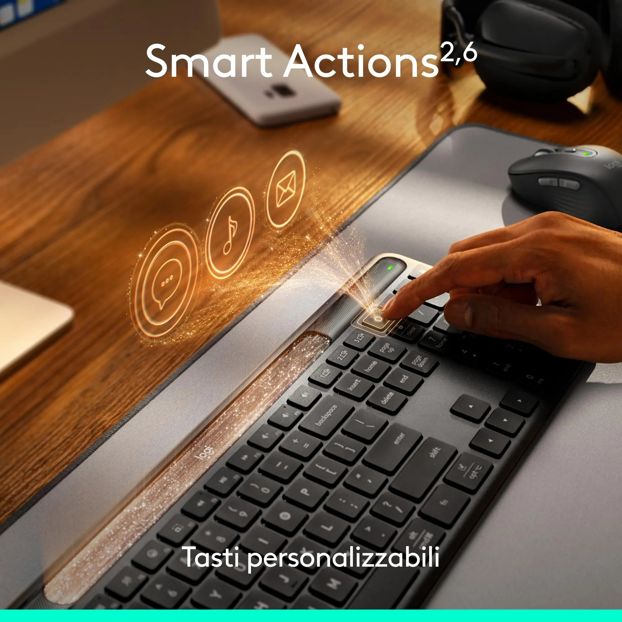 Logitech Signature Slim Solar+ K980 Wireless Keyboard - ITA QWERTY - immagine 10