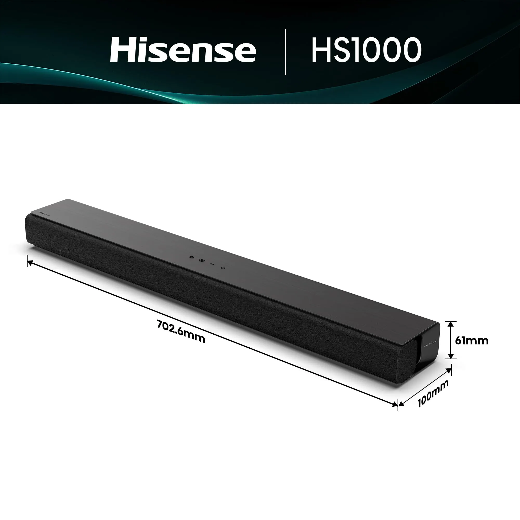 Hisense HS1000 Soundbar 2.0 canali, 120 W, Dolby Audio, DTS Virtual:X - immagine 5
