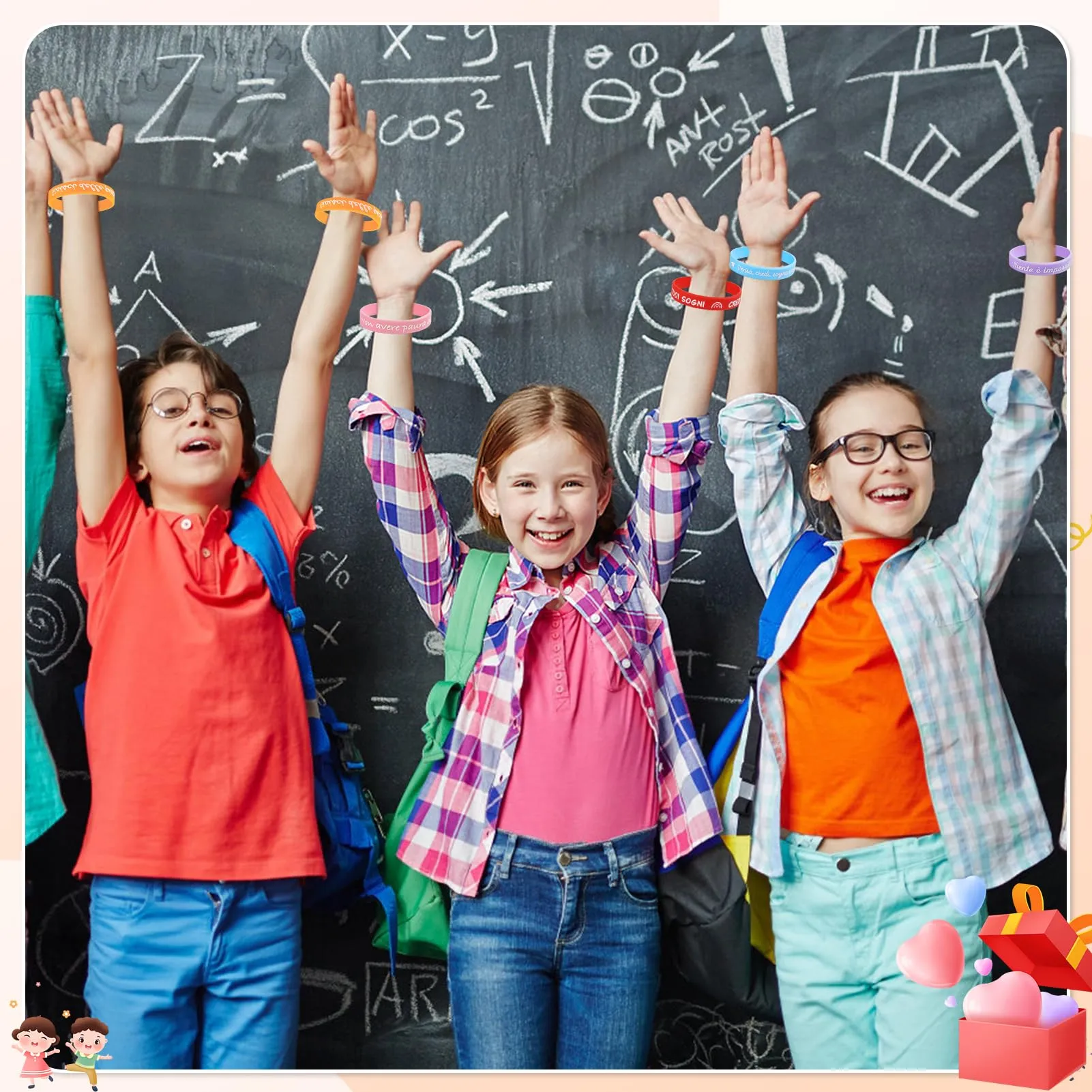 Tccydm 24 Braccialetti Motivazionali per Bambini in Silicone - immagine 6