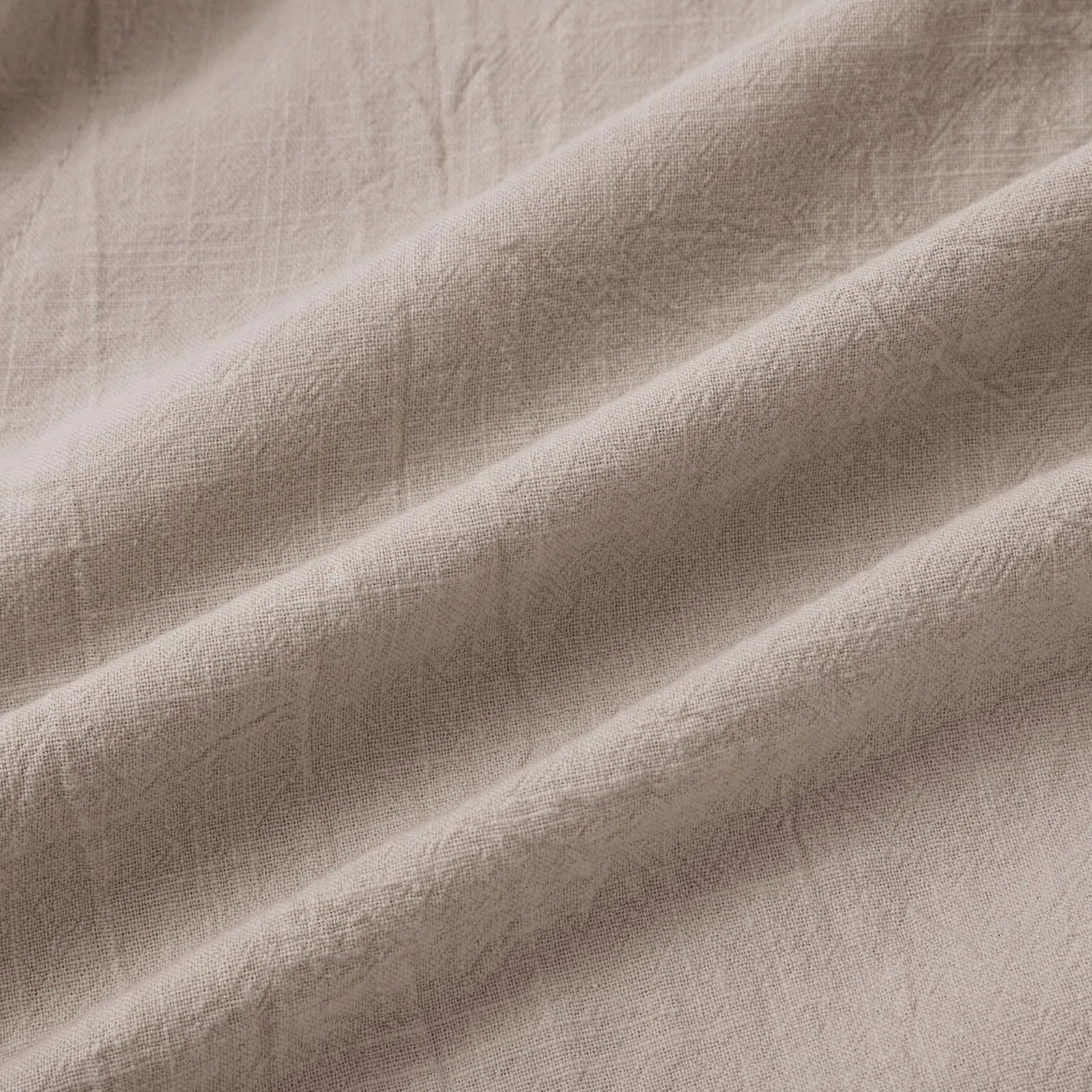 Cocila Maglietta da Donna in Cotone e Lino con Cappuccio, Maniche Lunghe e Scollo a V, Beige, M - immagine 4