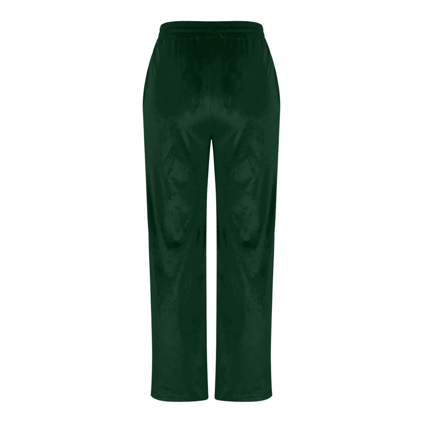 Gefomuofe Pantaloni in velluto a coste da donna a gamba larga, vita alta con tasche - immagine 5
