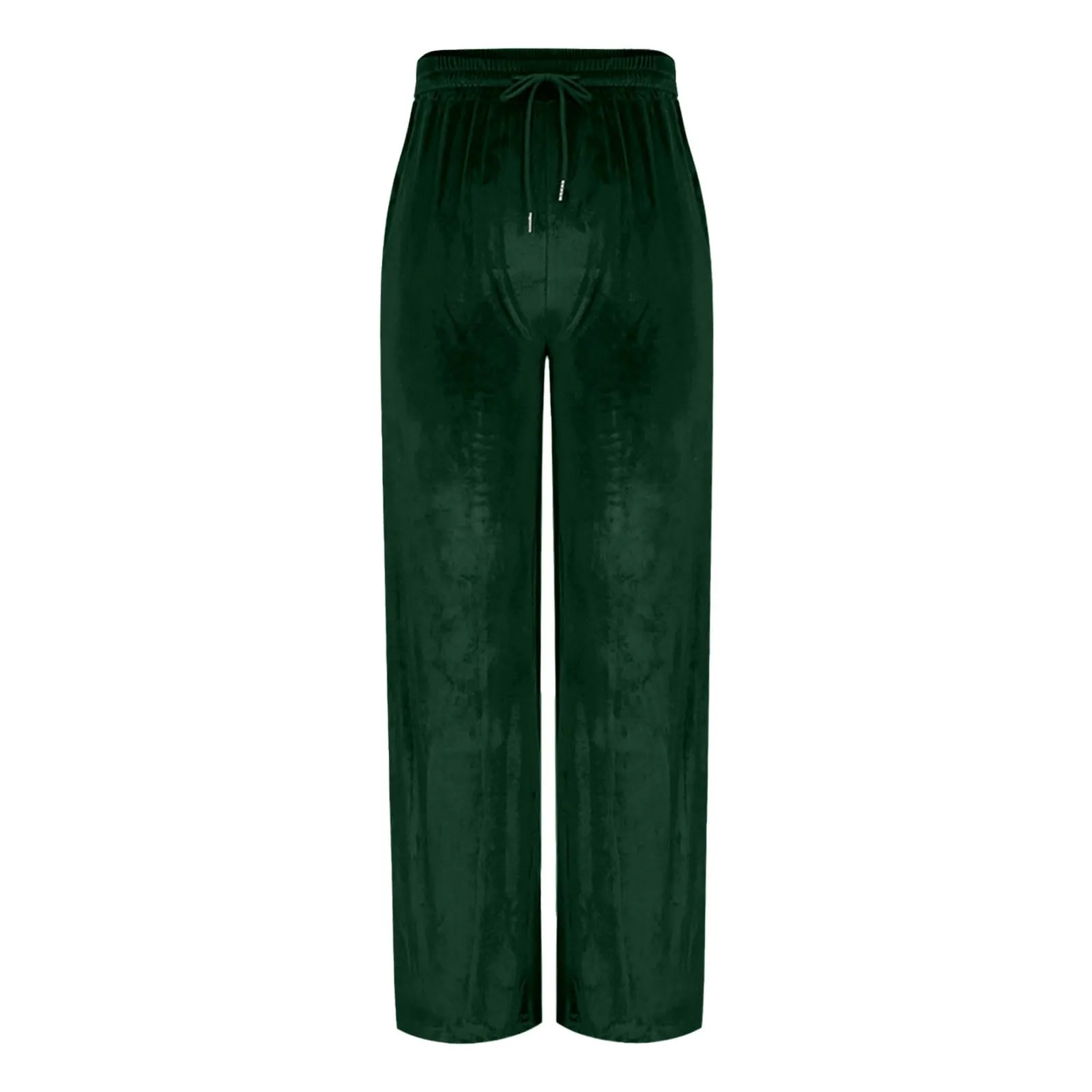 Gefomuofe Pantaloni in velluto a coste da donna a gamba larga, vita alta con tasche - immagine 6