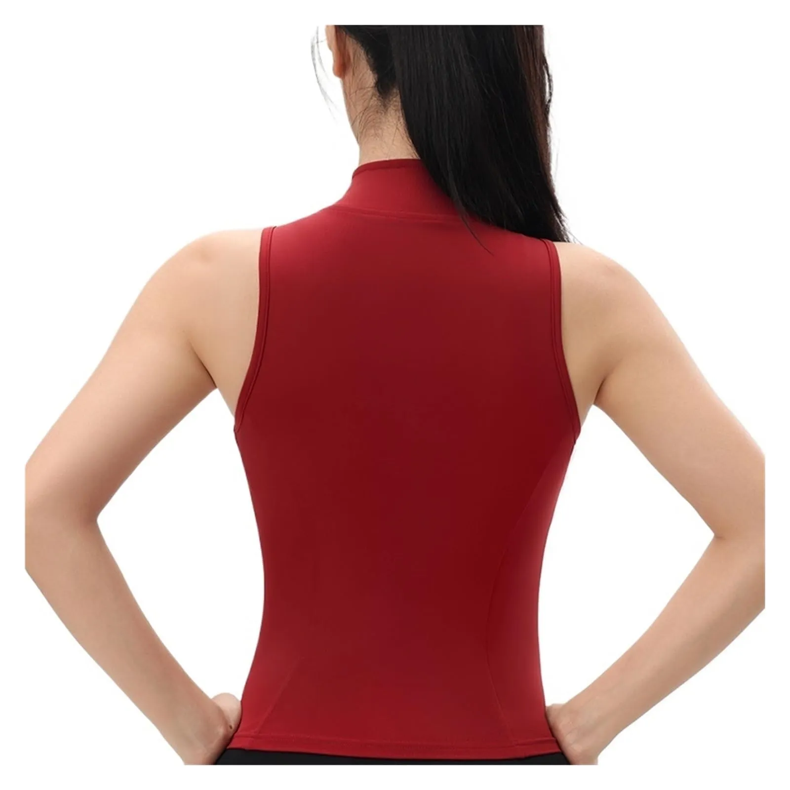 ZRHWSPD Giacca Sportiva Donna Senza Maniche, Aderente con Cerniera per Yoga, Asciugatura Rapida (Blue, S) - immagine 3