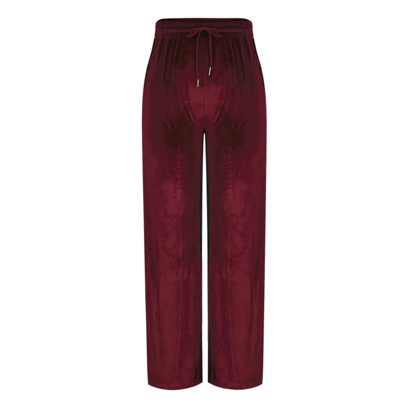 Gefomuofe Pantaloni in velluto a coste da donna a gamba larga vita alta con tasche - immagine 5