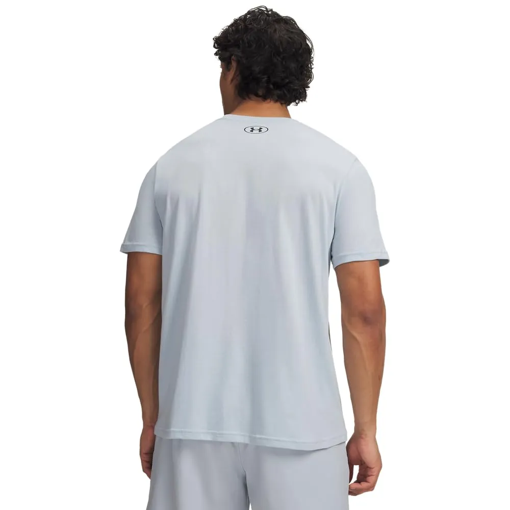 Under Armour Men's Left Chest Logo T-Shirt - Blue Fog/Black - XL - immagine 2
