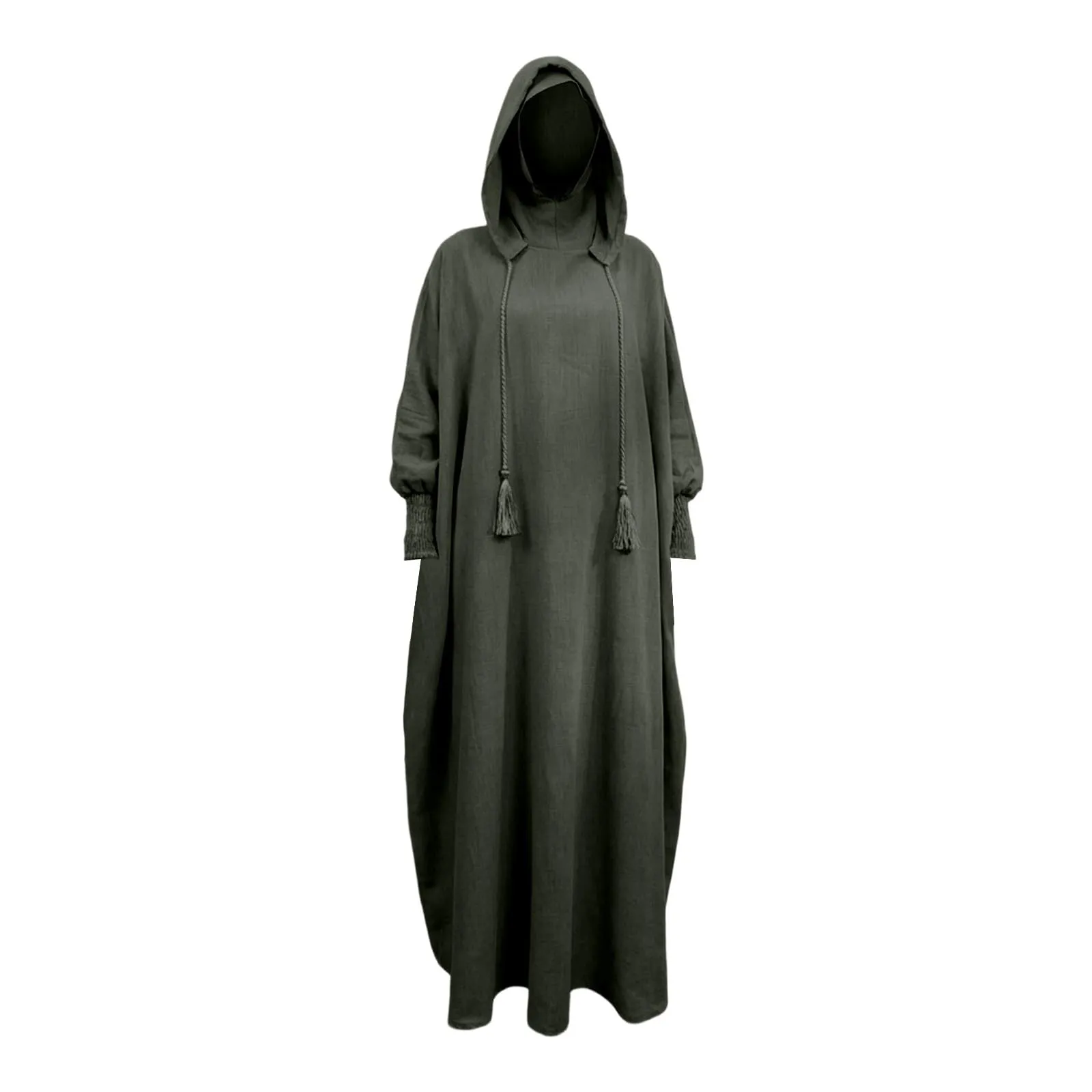 Generisch Abito da preghiera da donna Hijab Abaya Jilbab Burka, verde chiaro, M - immagine 7