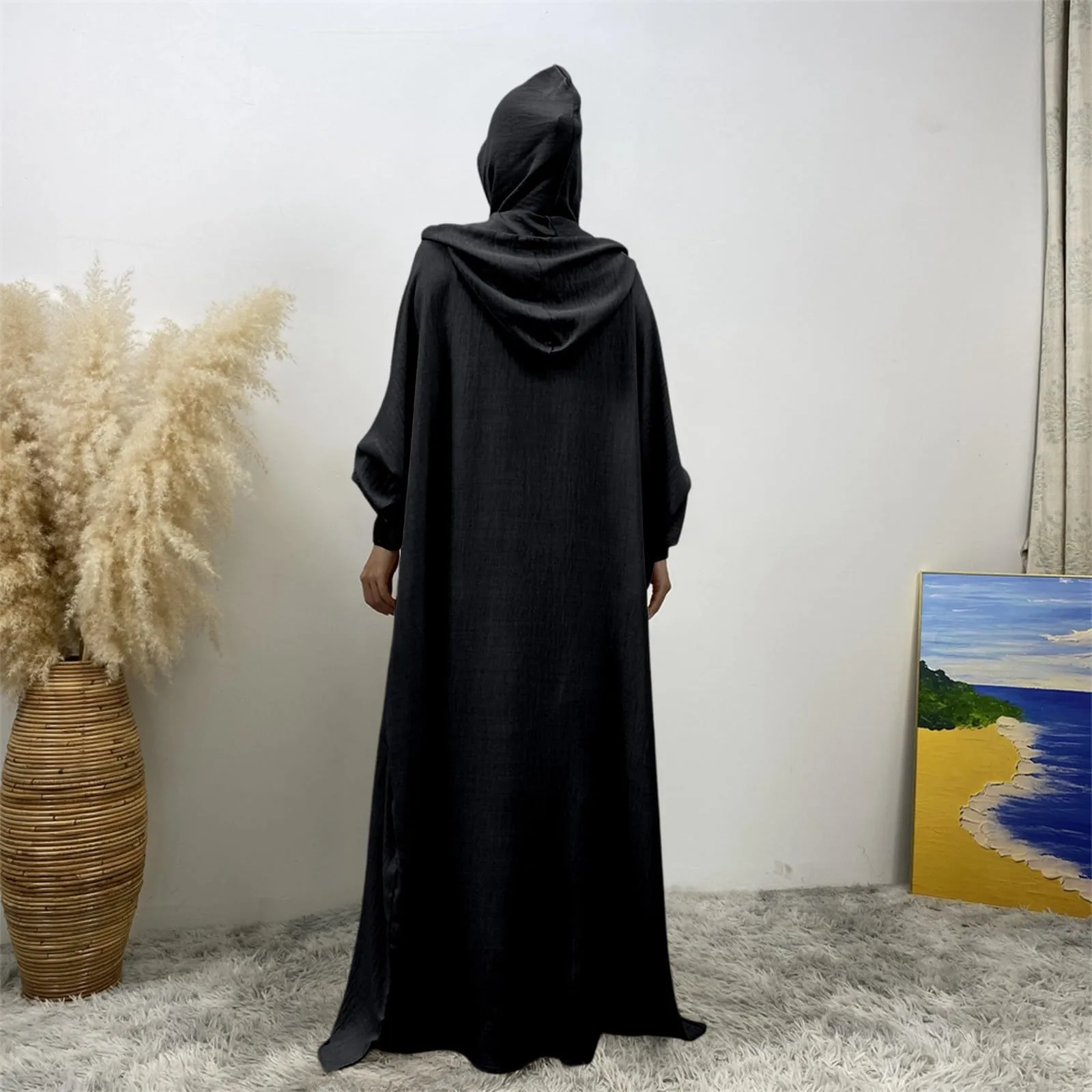 Generisch Abito da preghiera da donna Hijab Abaya Jilbab Islamico, cachi, M - immagine 4