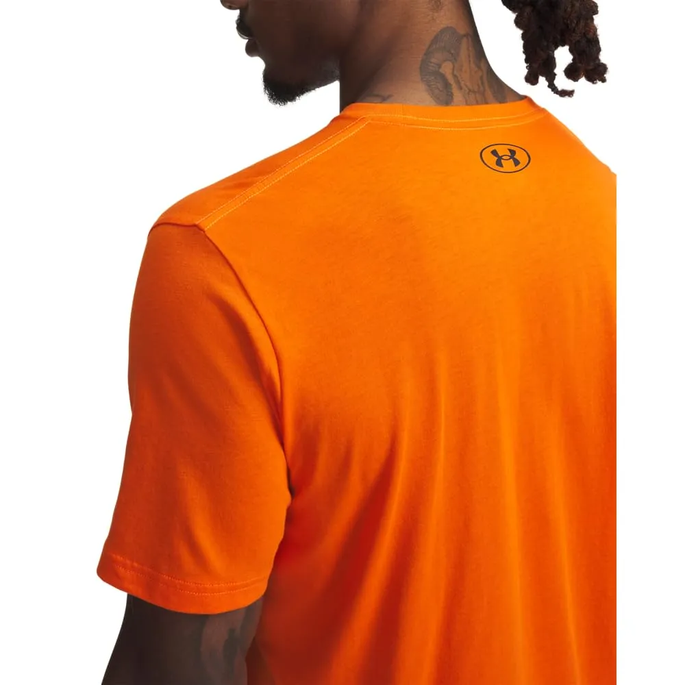 Under Armour Men's Left Chest Logo T-Shirt Orange/Black S - immagine 3