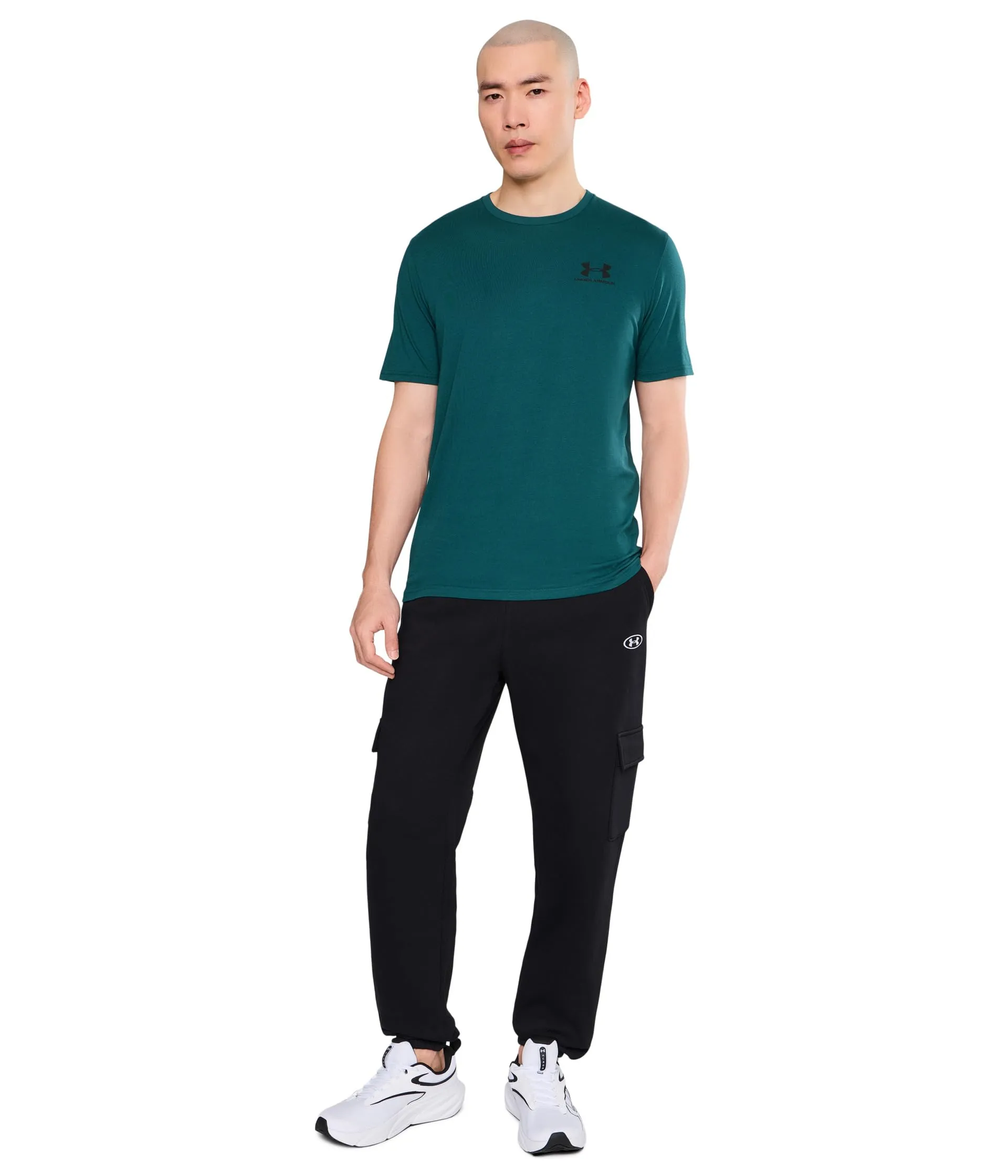 Under Armour Men's Left Chest Logo T-Shirt - Arden Green/Black - M - immagine 2