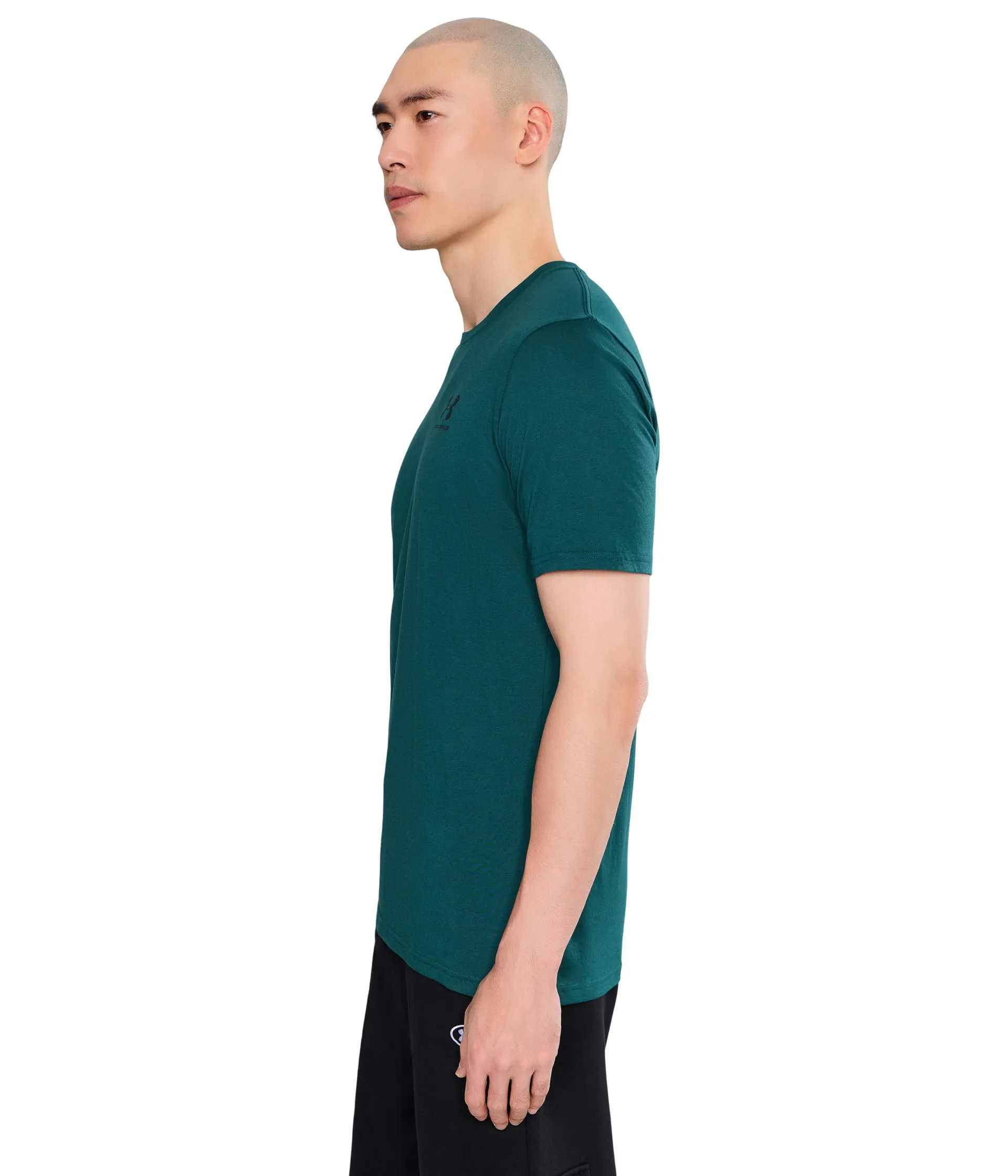 Under Armour Men's Left Chest Logo T-Shirt - Arden Green/Black - M - immagine 3