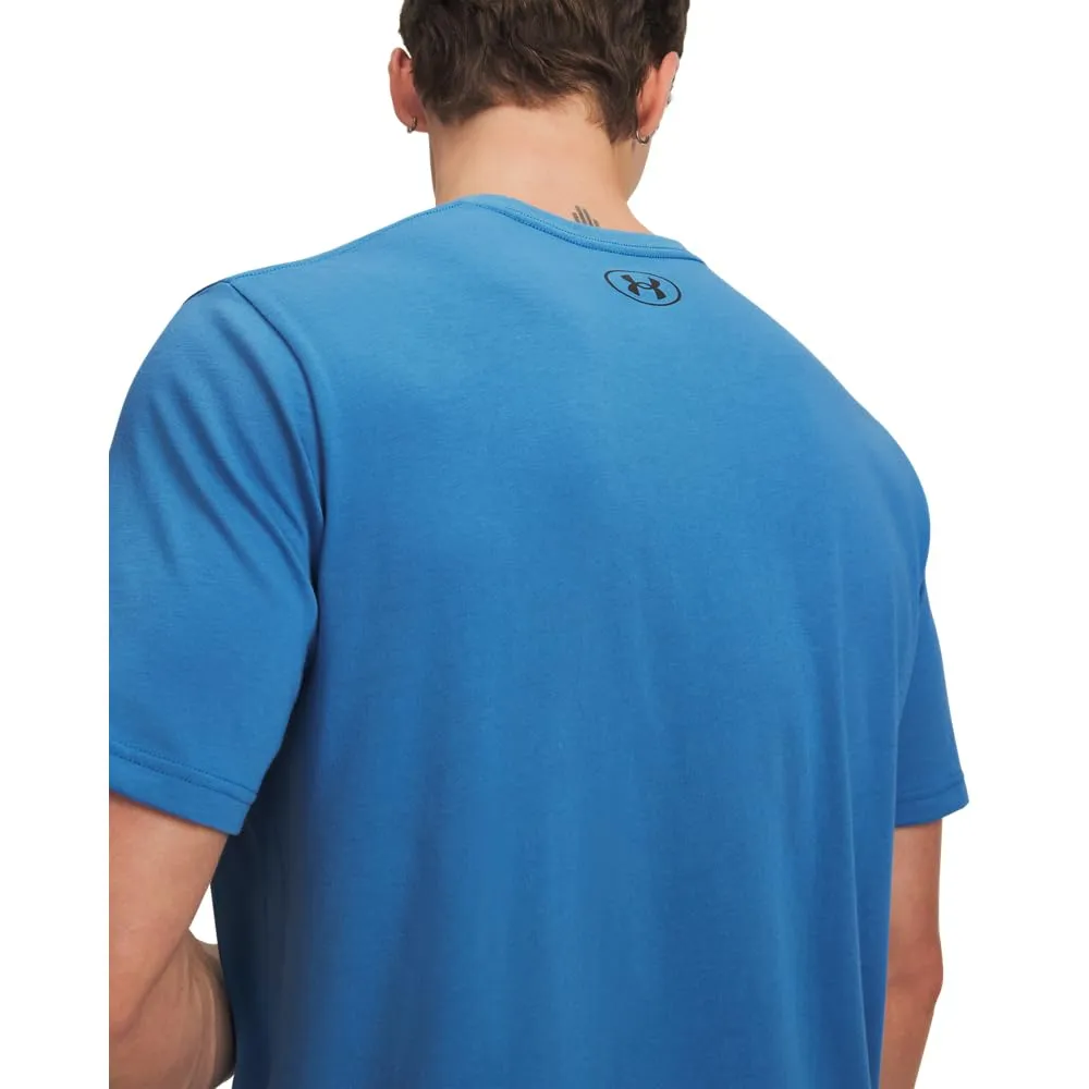 Under Armour Men's Left Chest Logo T-Shirt - Aegean Blue/Black - XS - immagine 3