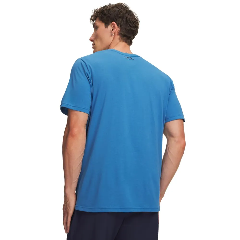 Under Armour Men's Left Chest Logo T-Shirt - Aegean Blue/Black - M - immagine 2