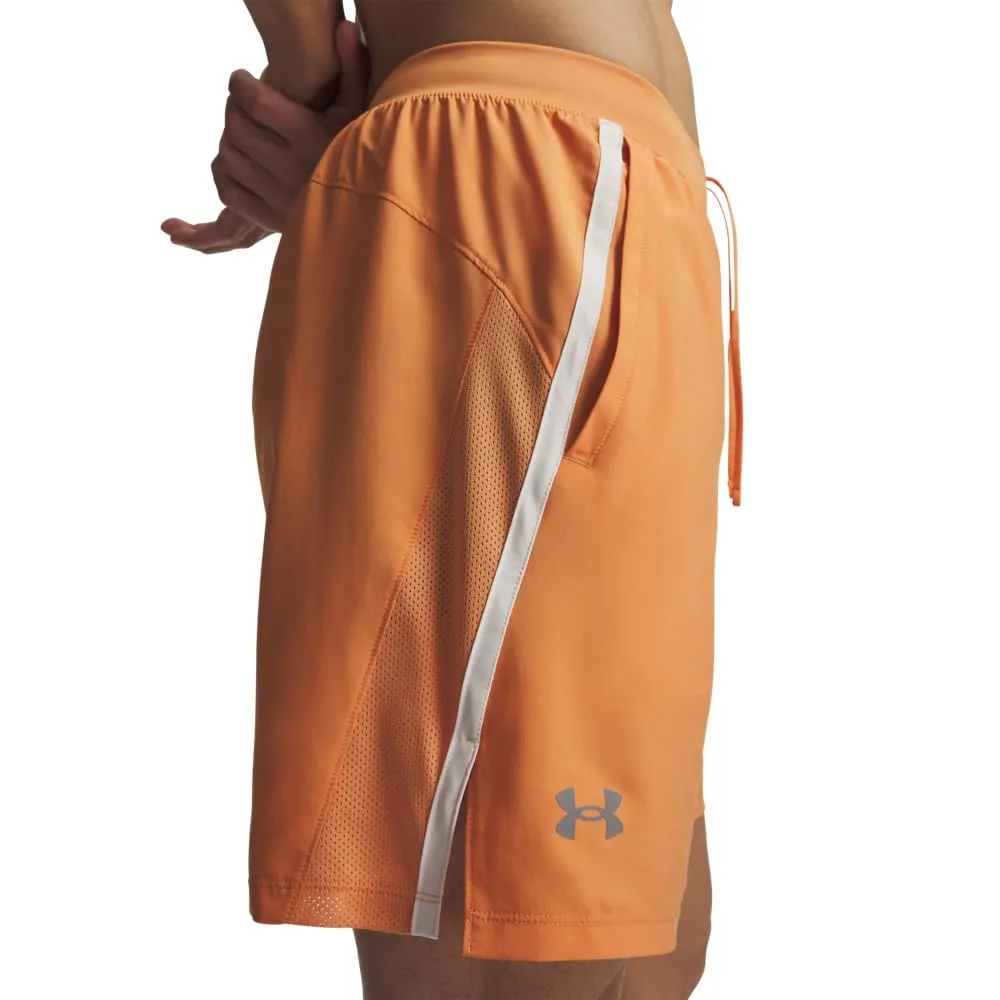 Under Armour Men's Launch 7" Shorts - Dusty Coral/Stone/Reflective - XL - immagine 4