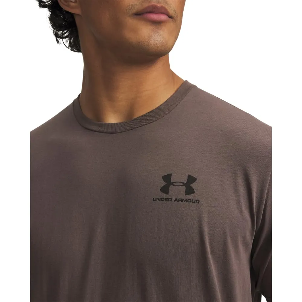 Under Armour Men's Left Chest Logo T-Shirt - Peppercorn/Black - XS - immagine 3